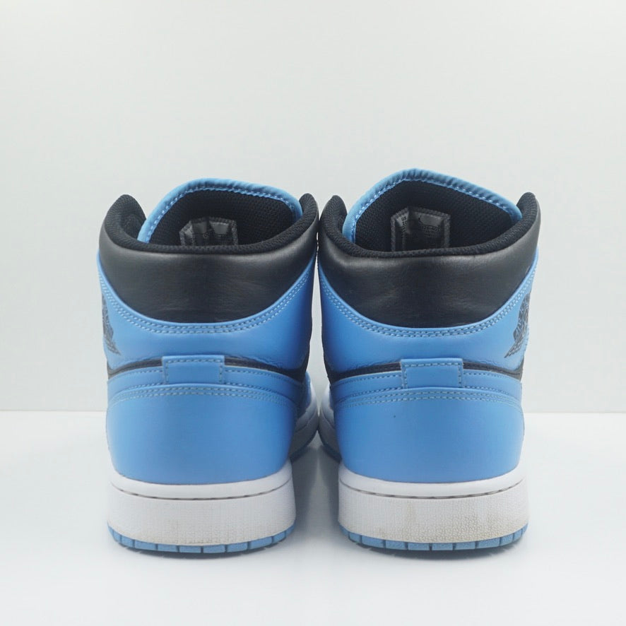 Jordan 1 Mid University Blue Black