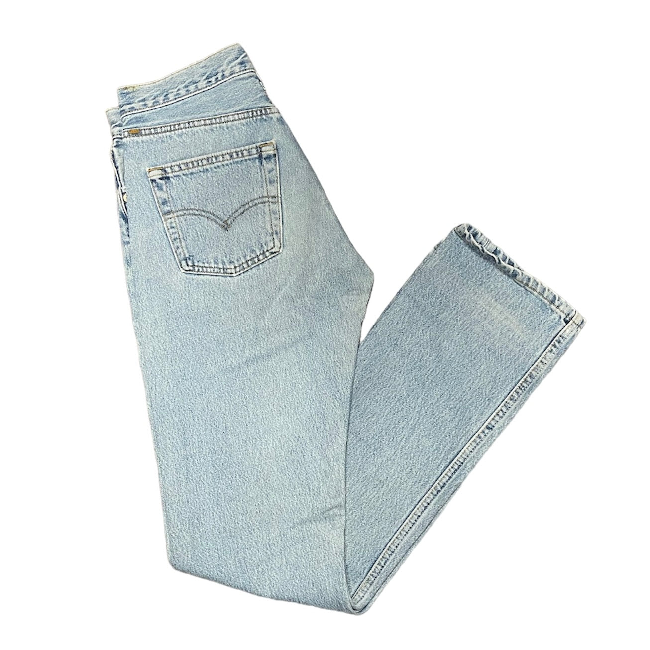 Vintage Levis 501 Washed Out Blue Jeans (W28/L34)