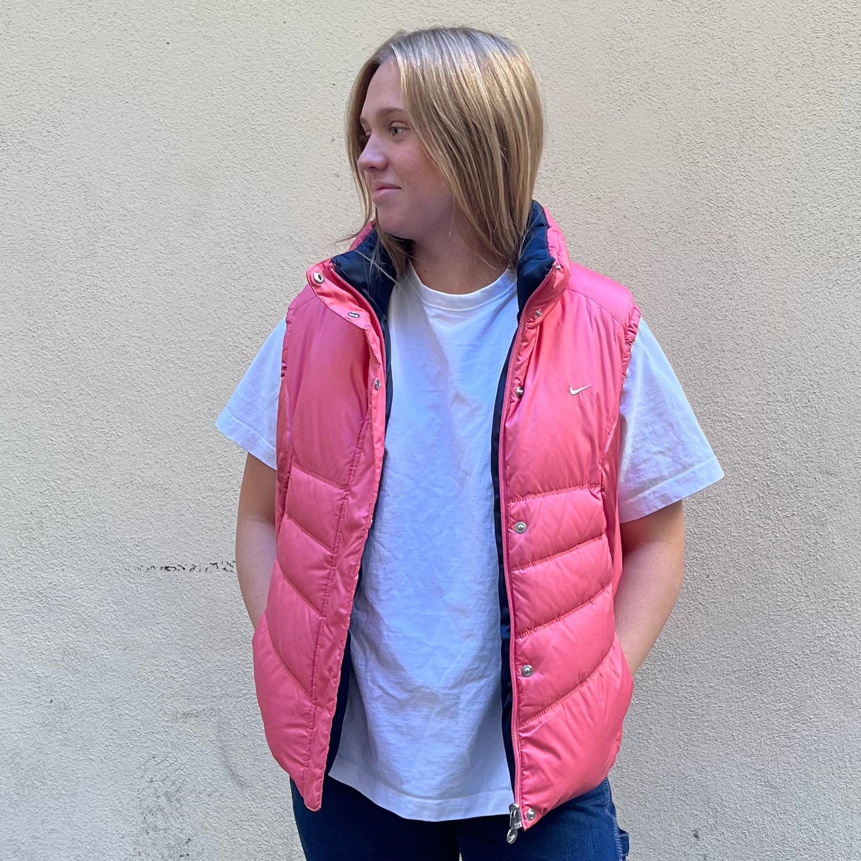 Nike Pink Navy Reversible Vest (Youth)