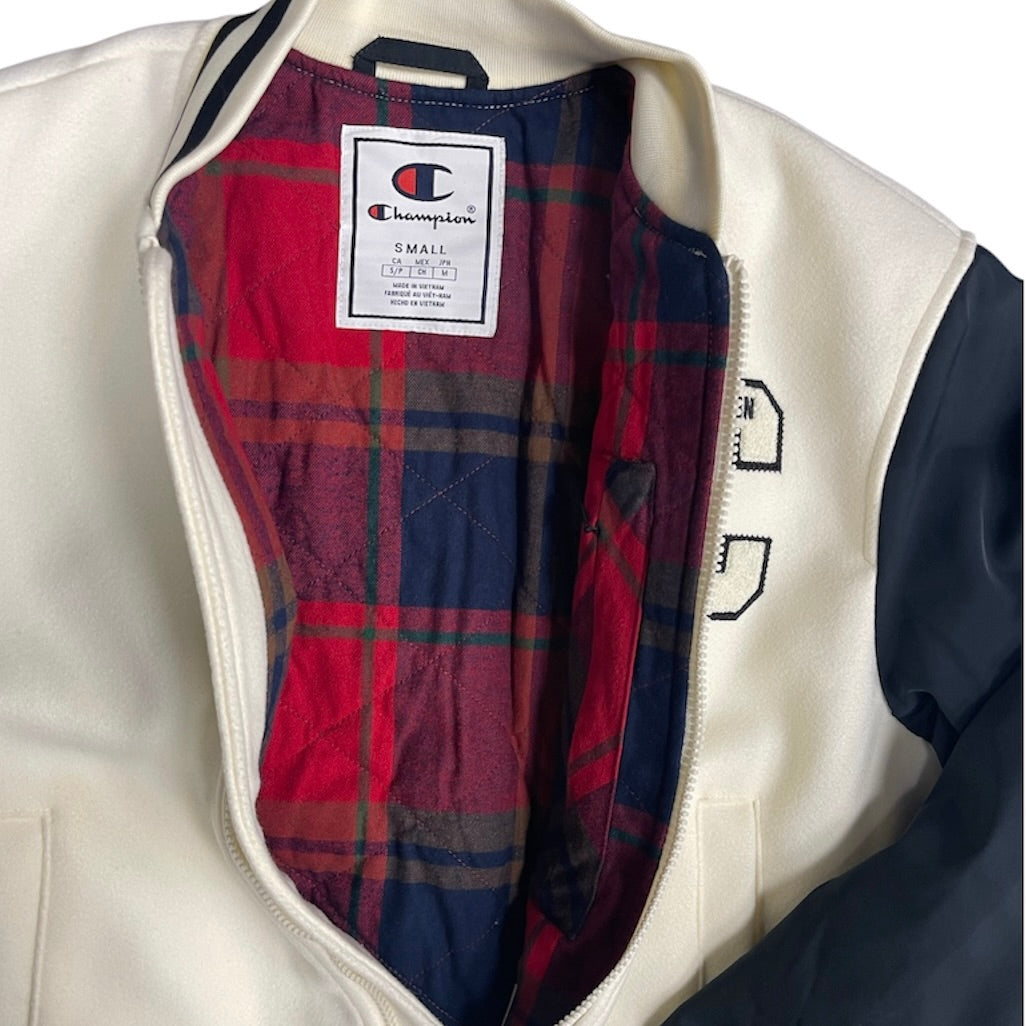 Champion Letterman Sail Black Varsity Jacket