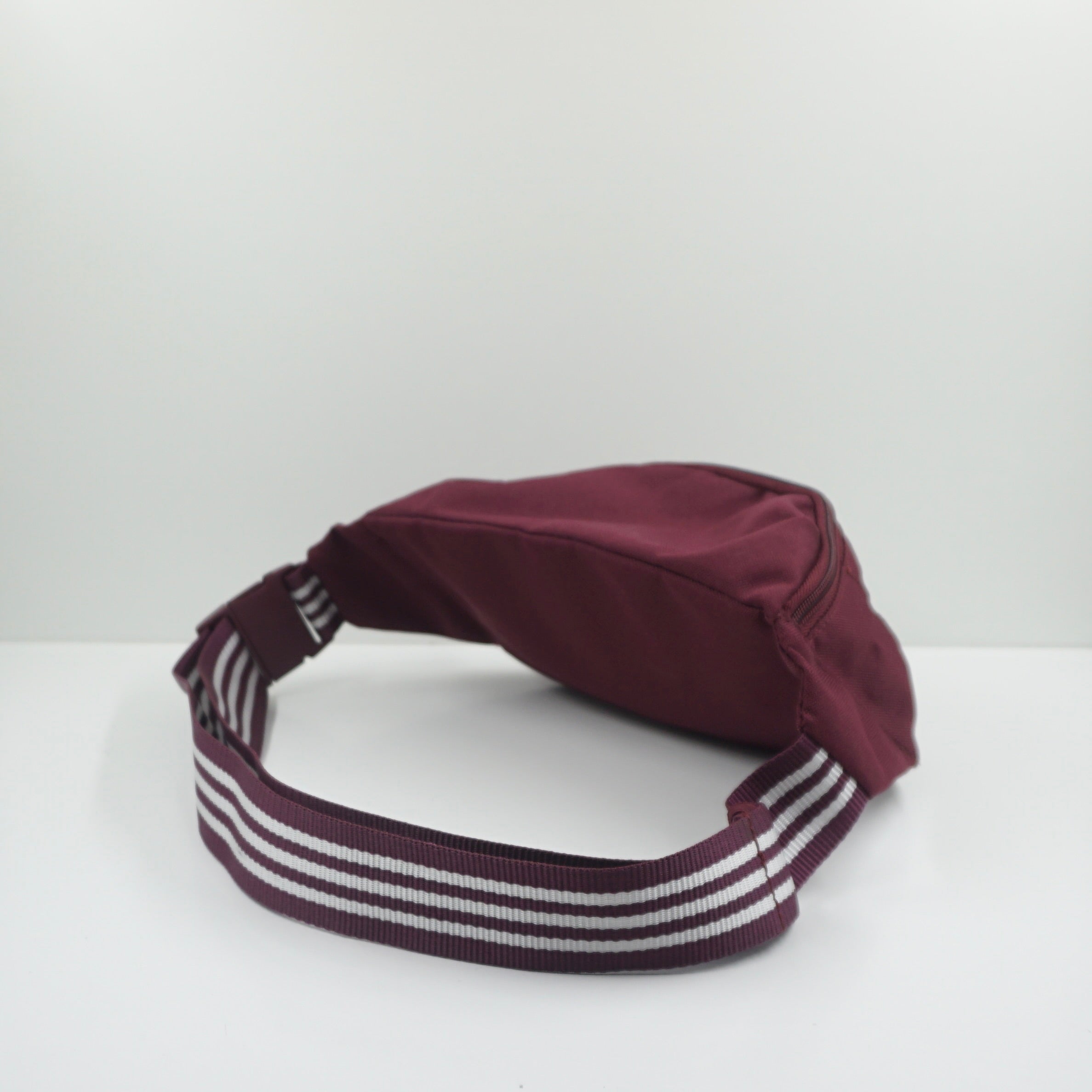 Adidas Burgundy White Waist Bag