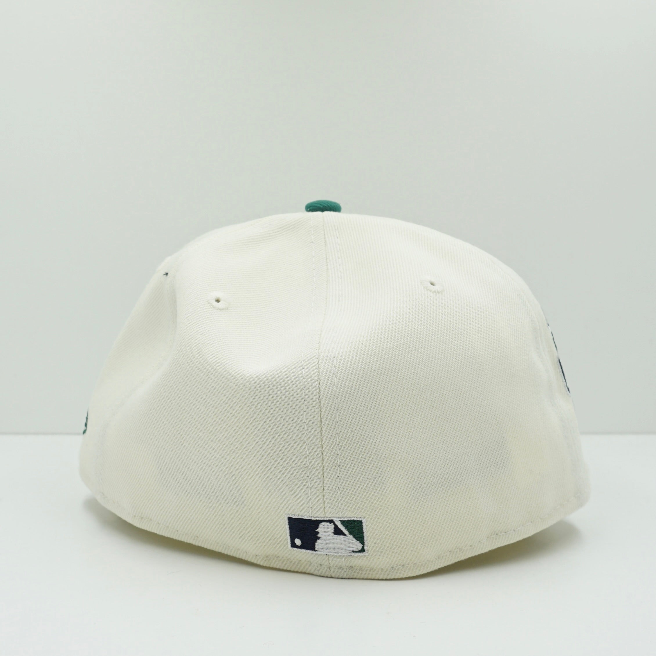 New Era Cooperstown Seattle Mariners Cream Green Fitted Cap