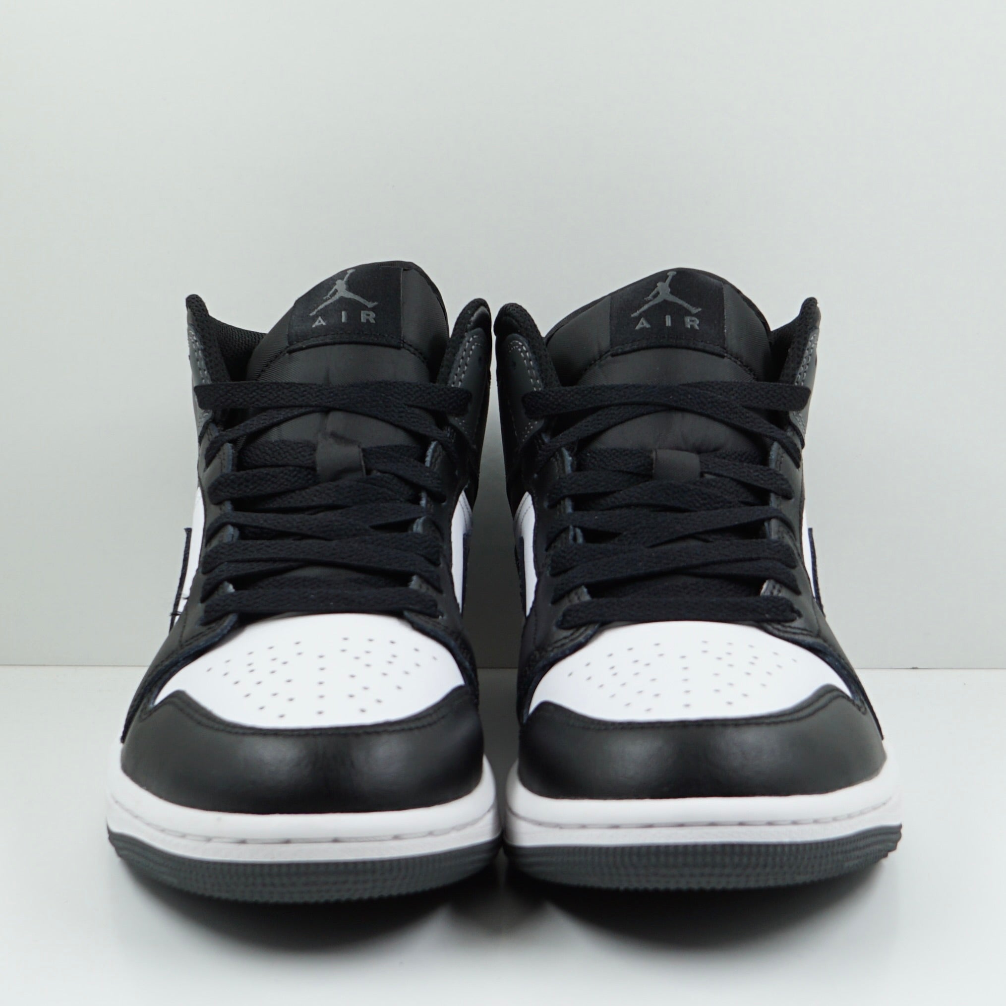 Jordan 1 Mid Black White Iron Grey