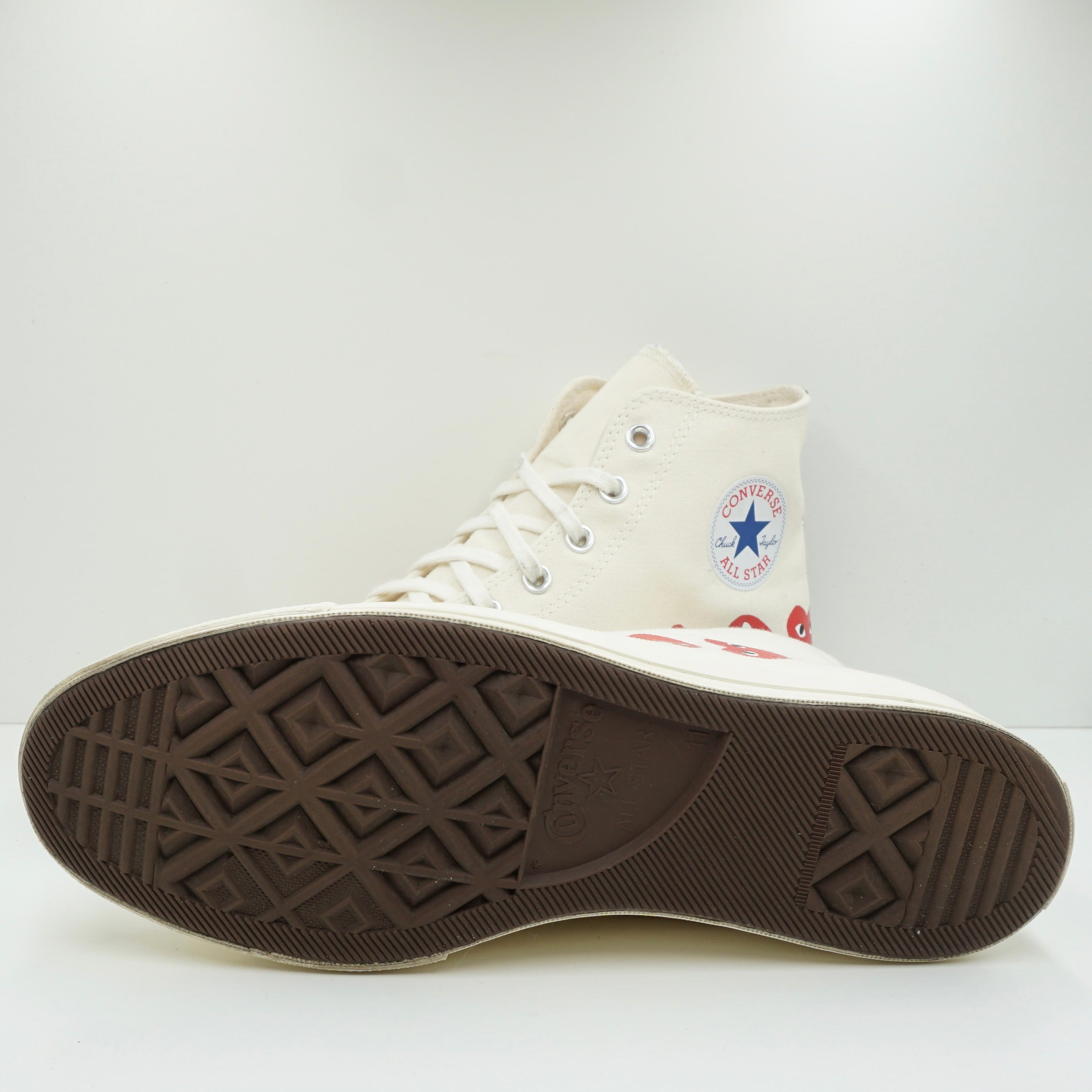 Comme Des Garçons Play Converse Chuck Taylor 70 High Beige