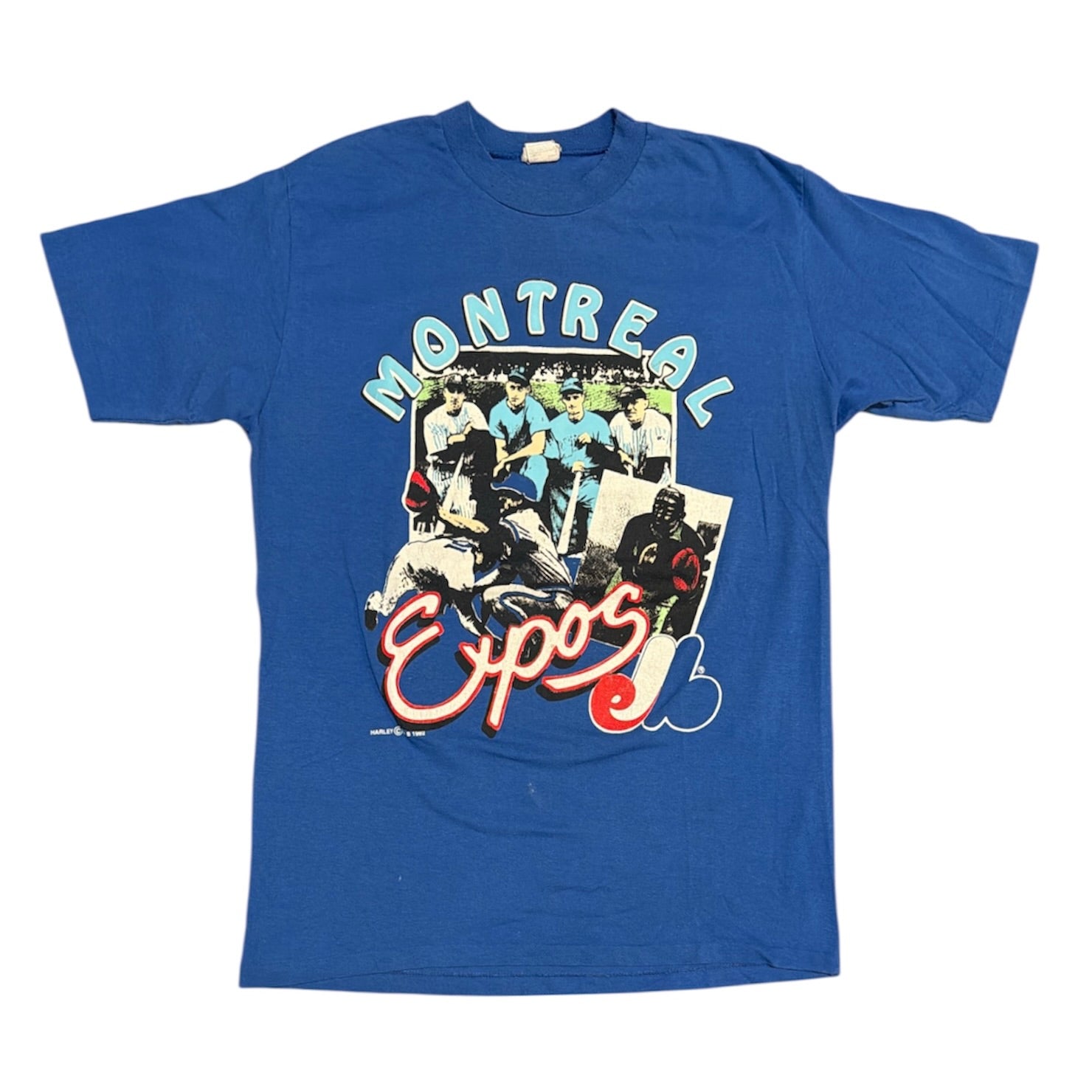 Vintage 1992 Montreal Expos Baseball Team Blue Tshirt