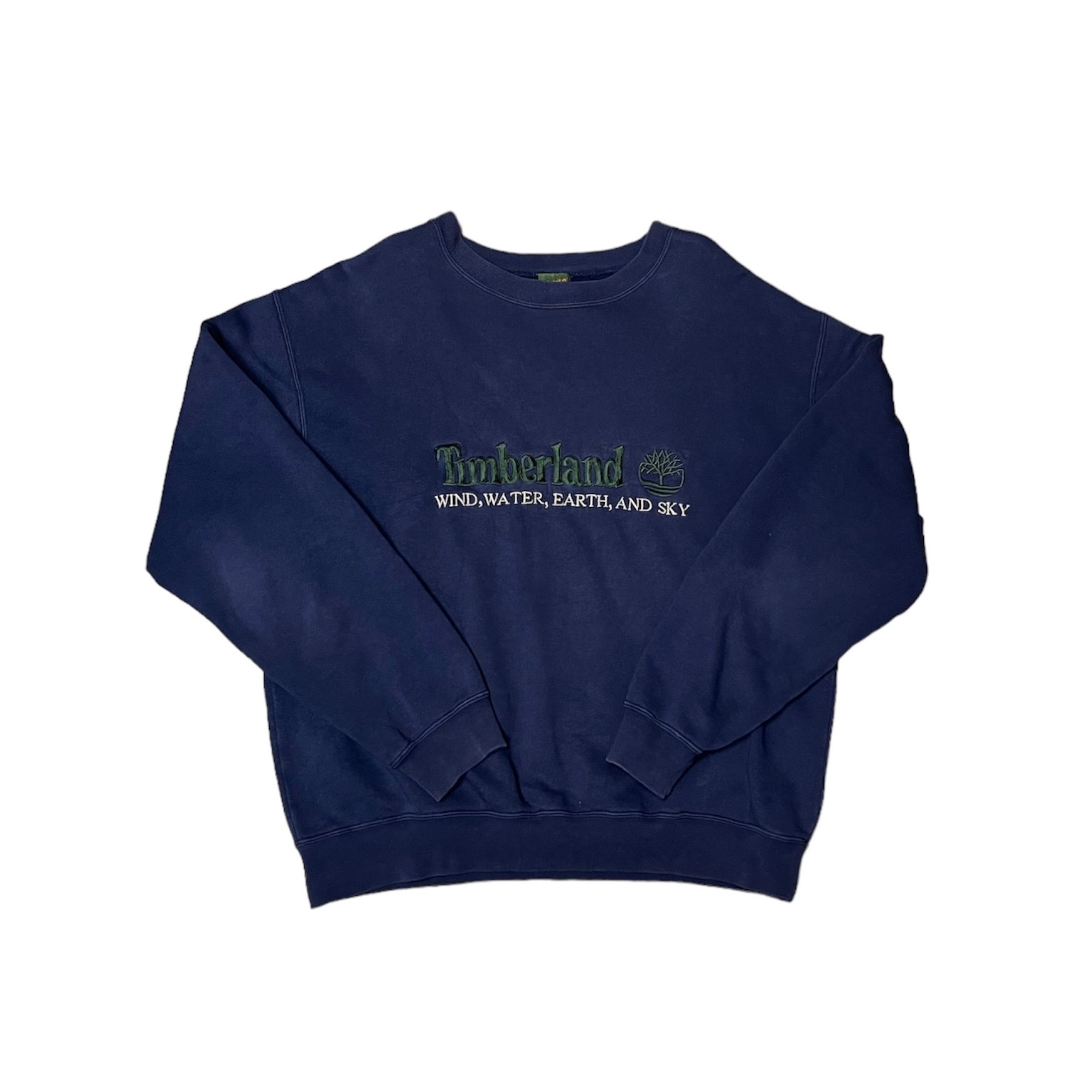 Timberland Green Logo Navy Crewneck Sweatshirt