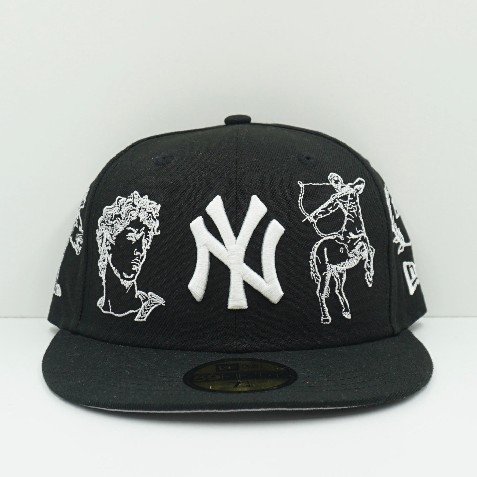 New Era New York Yankees White Stitch Black Fitted Cap