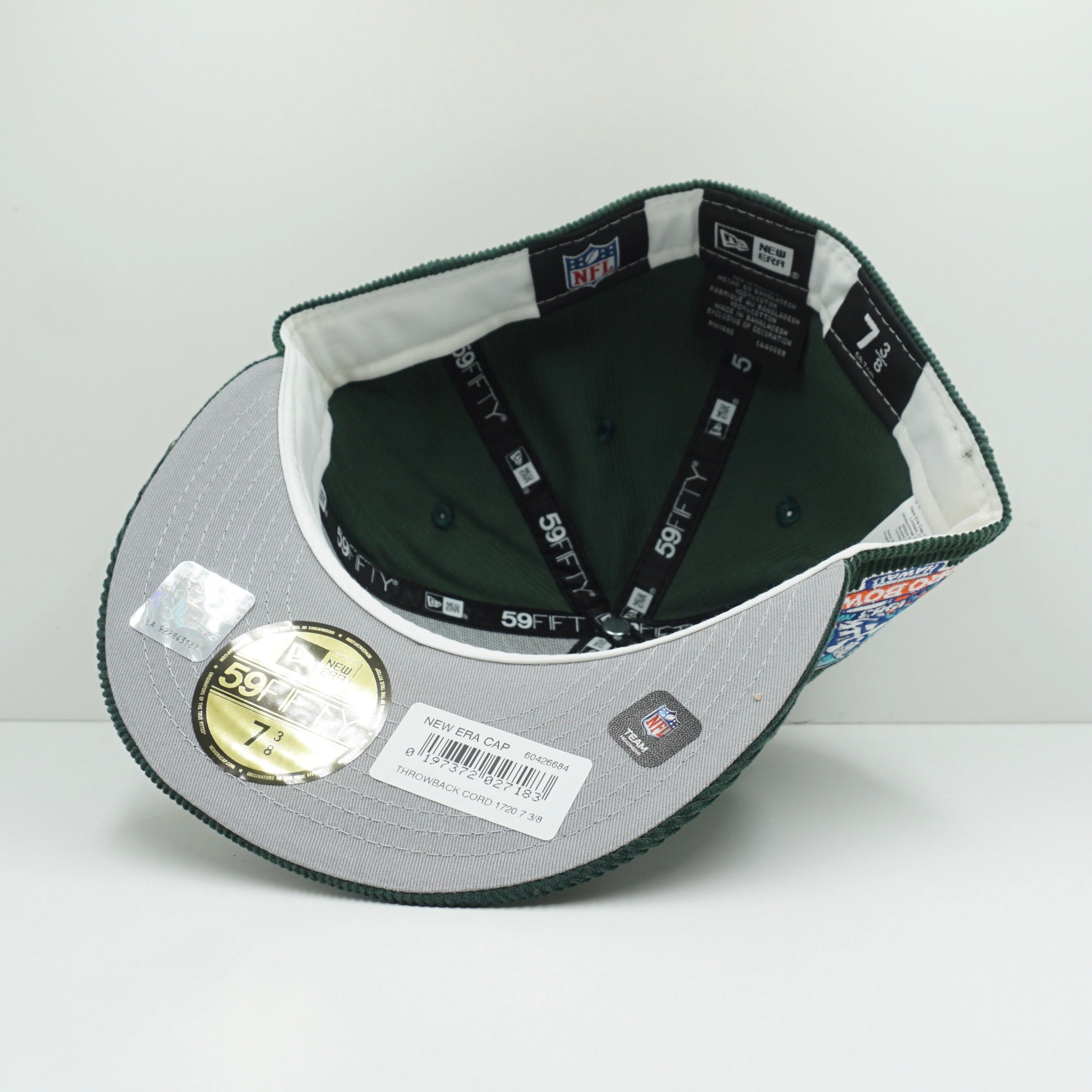 New Era Green Bay Packers Throwback Corduroy Fitted Cap