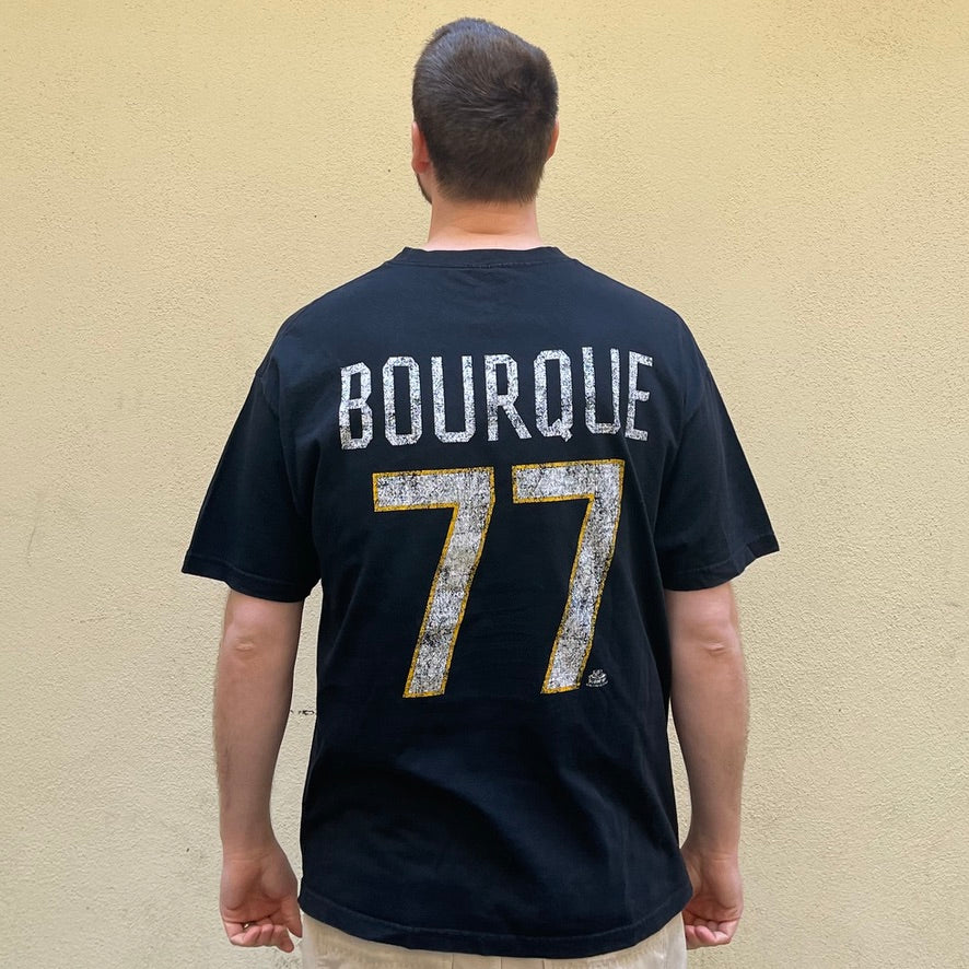 Old Time Hockey Boston Bruins #77 Bourque Black Tshirt