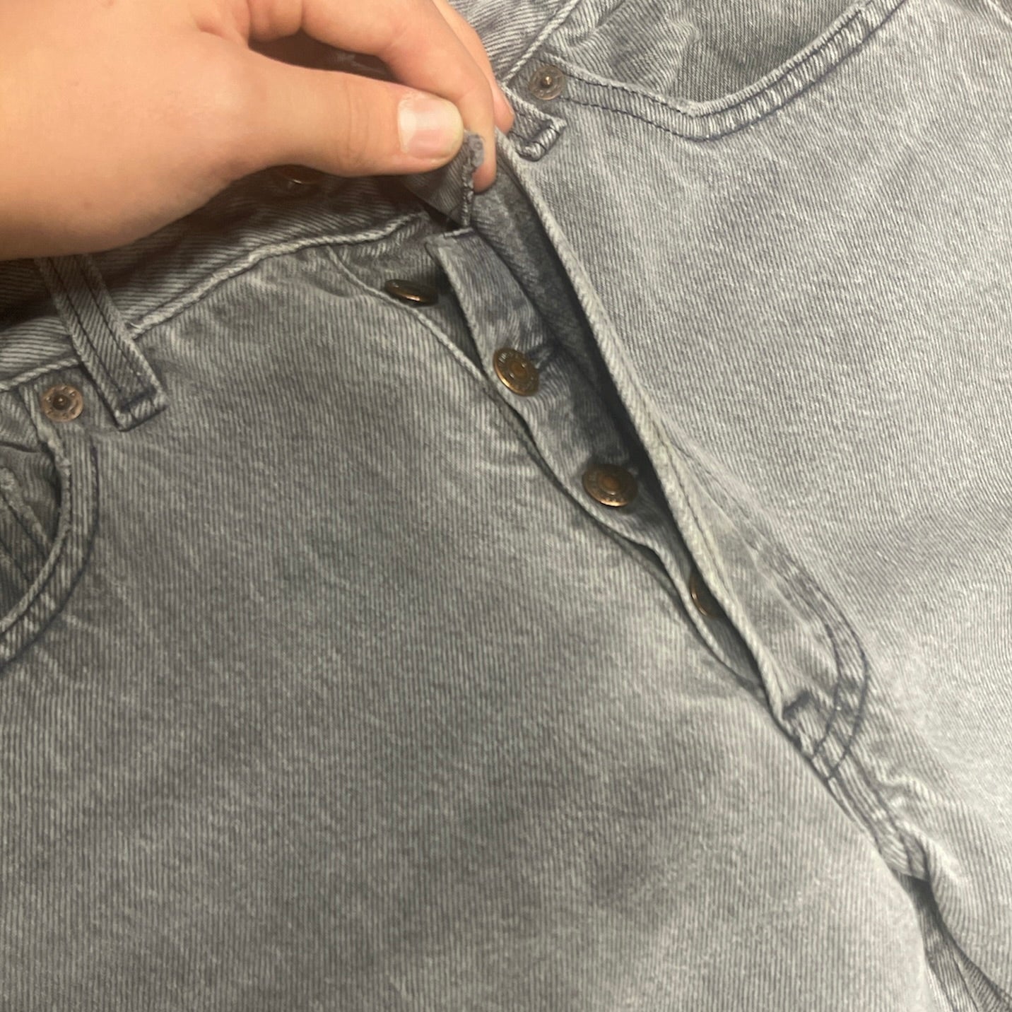 Vintage Levis 501 Grey Jeans (W29/L36)