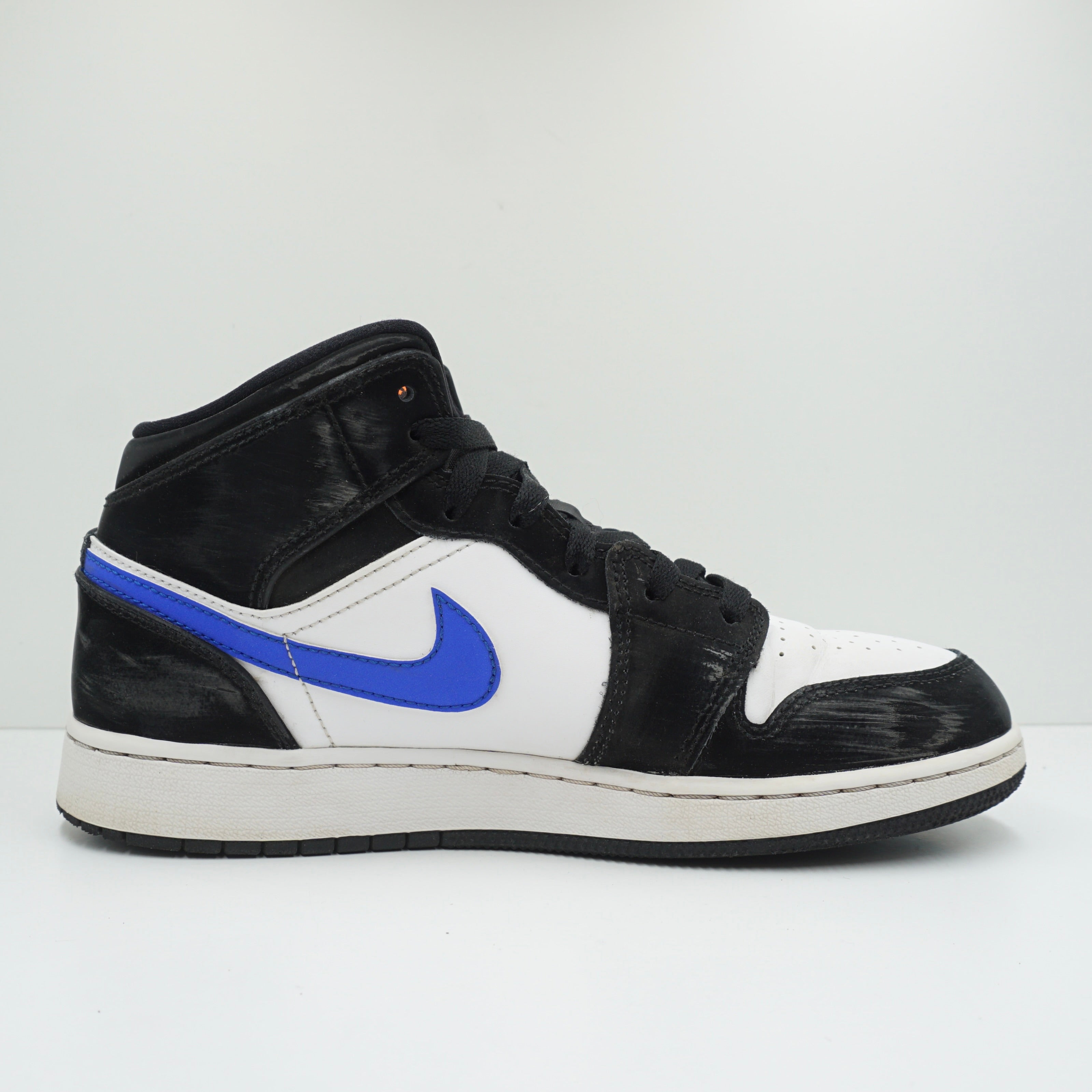 Jordan 1 Mid Black Racer Blue White (GS)