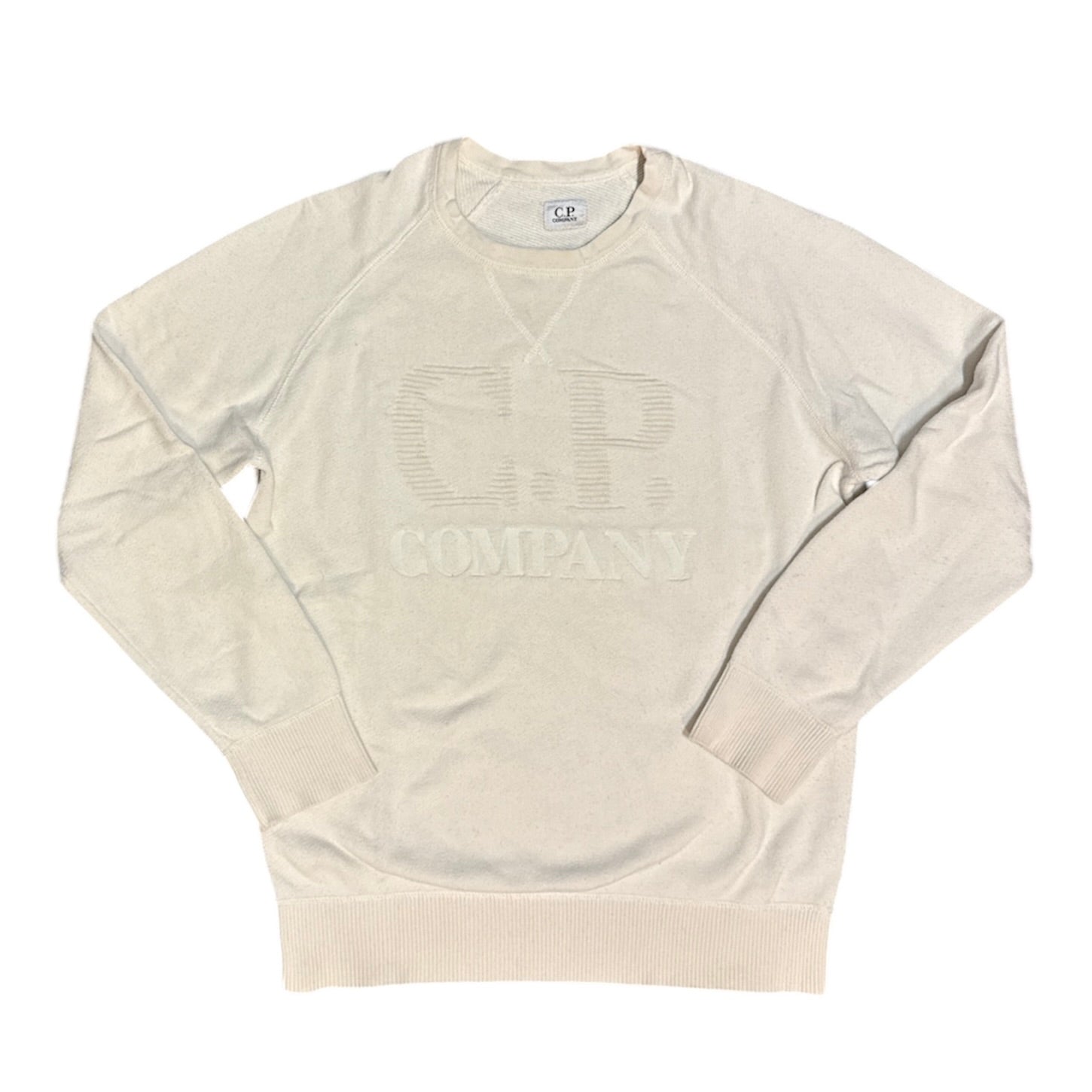 C.P. Company Knitted Logo Cream Sweatshirt