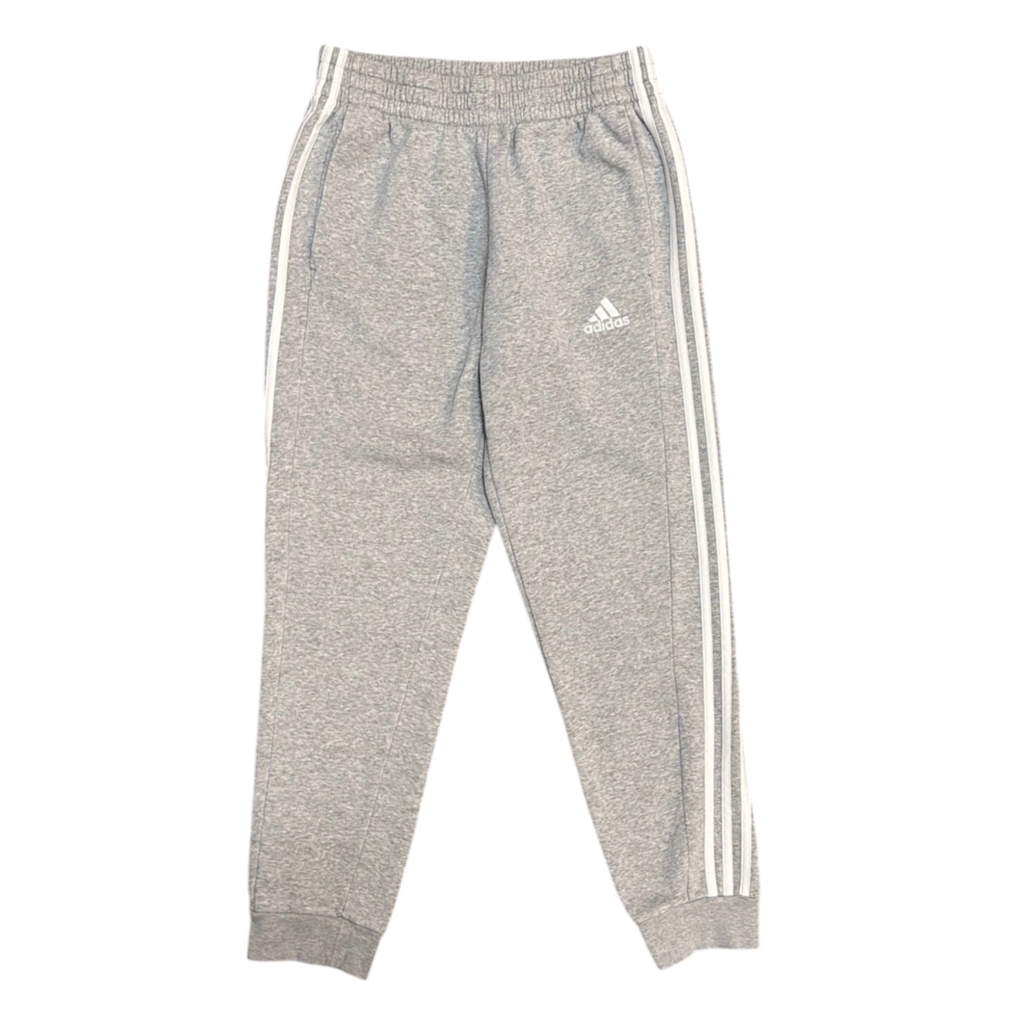 Adidas Essentials 3 Stripes Fleece Grey Sweatpants