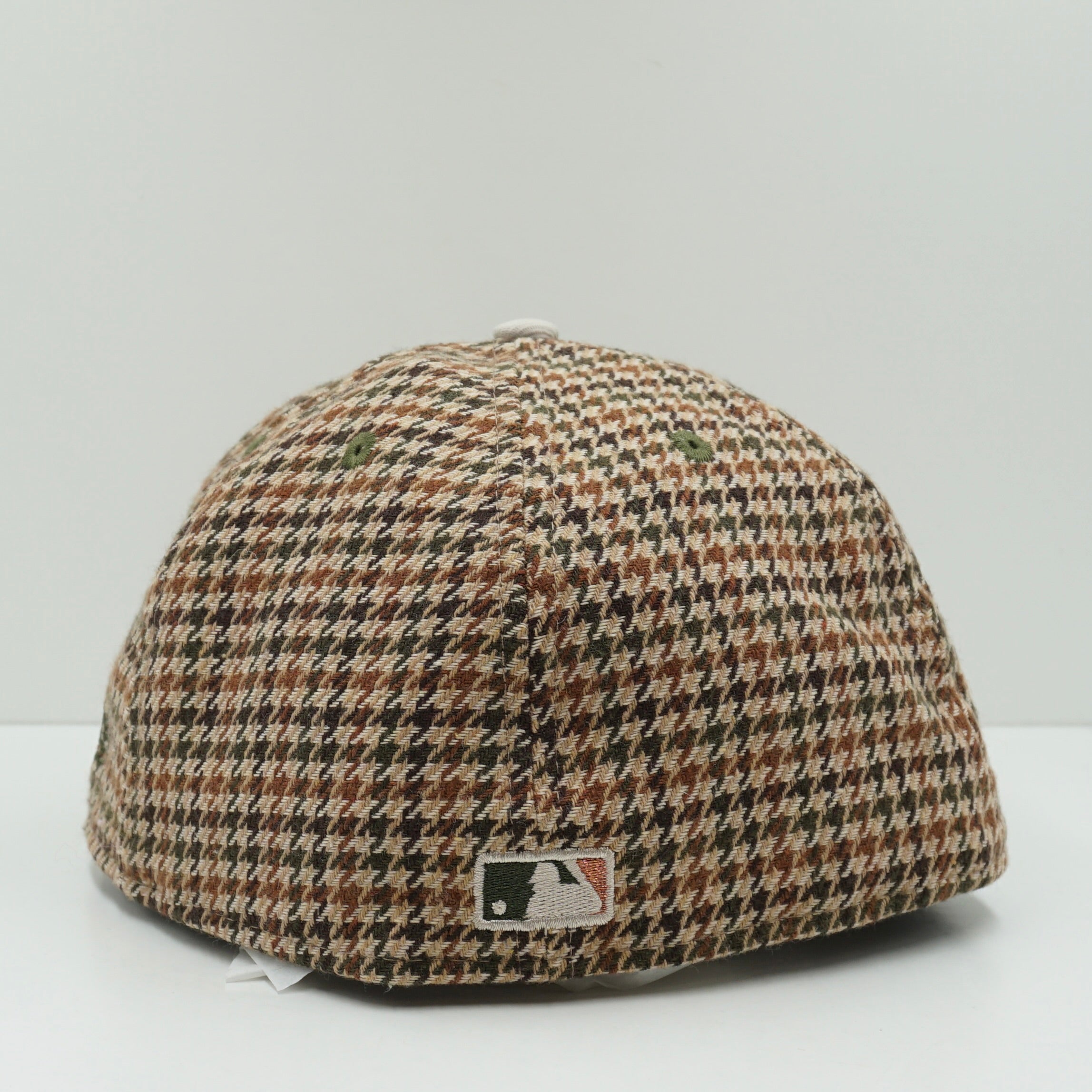 New Era Los Angeles Dodgers Houndstooth Brown Beige Fitted Cap