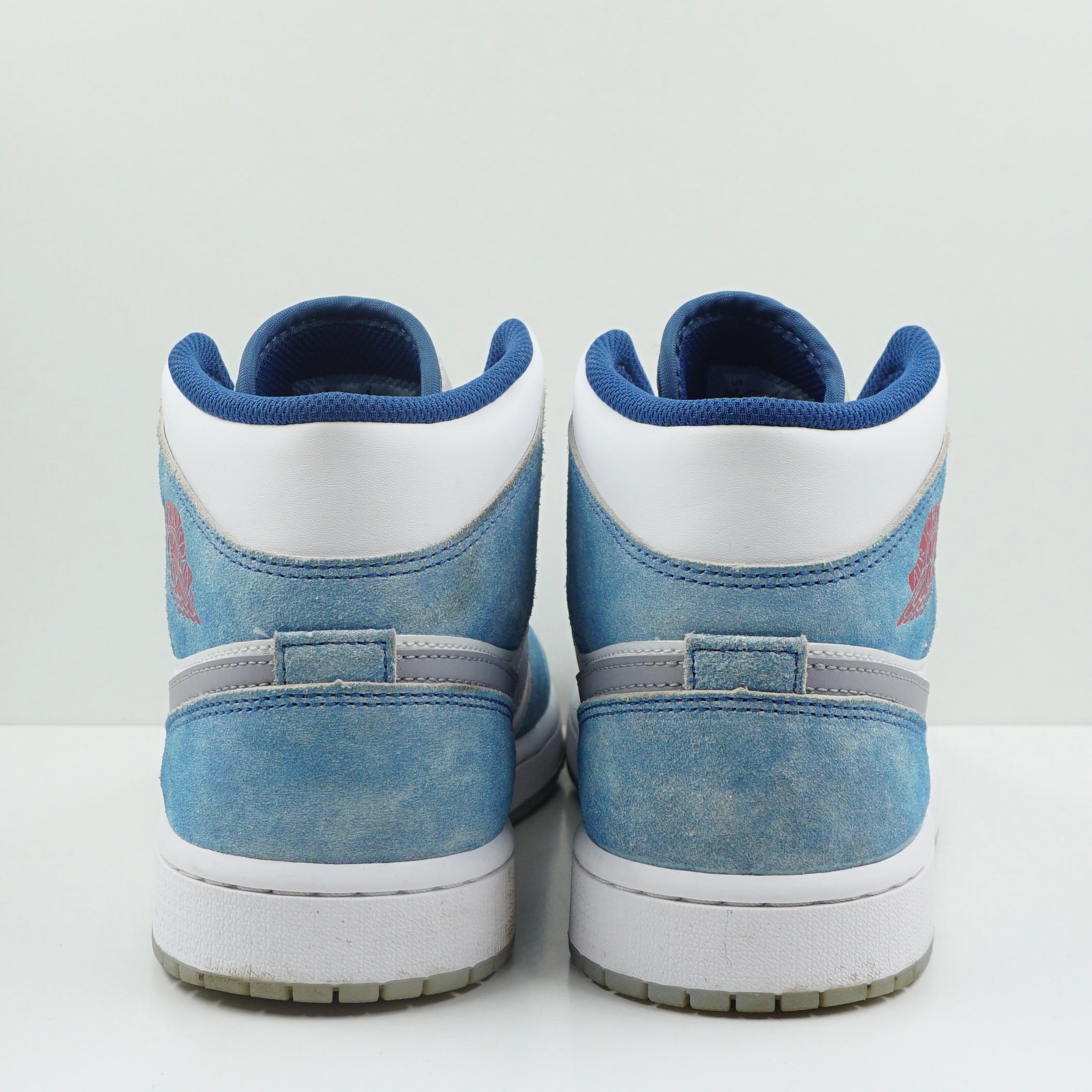 Jordan 1 Mid French Blue Fire Red