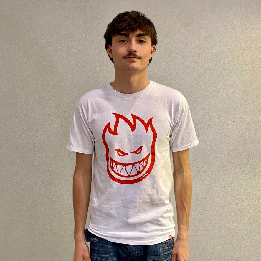 Spitfire Big Head Logo White/Red Tshirt