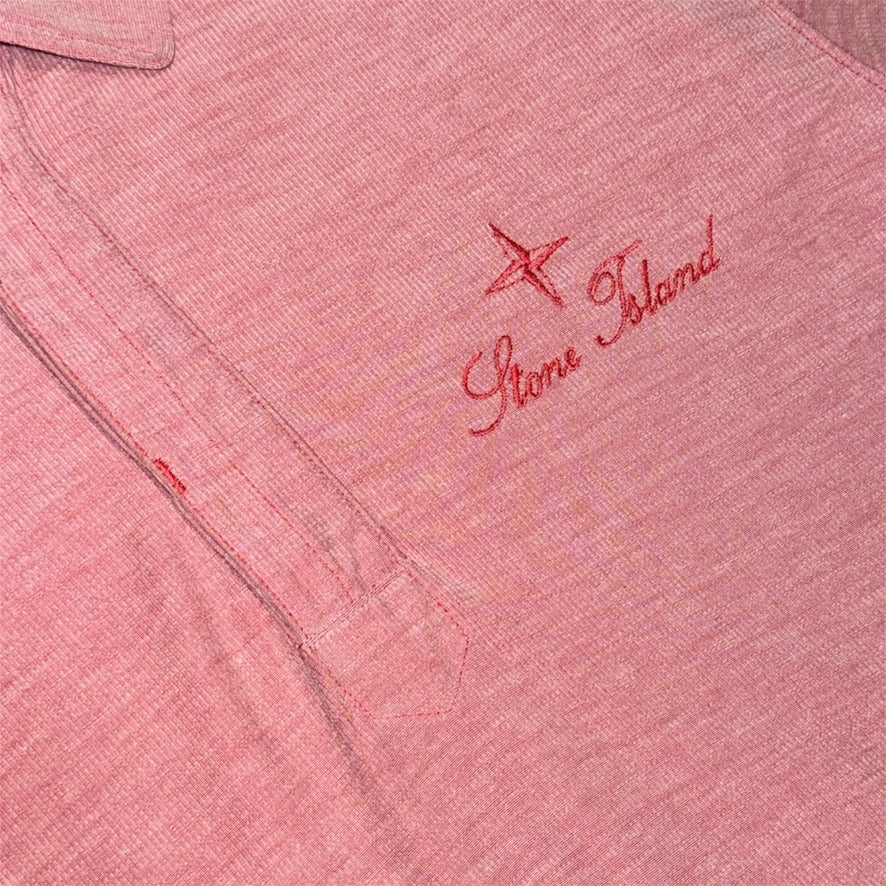 Vintage Stone Island Made In Italy Pink Polo Shirt