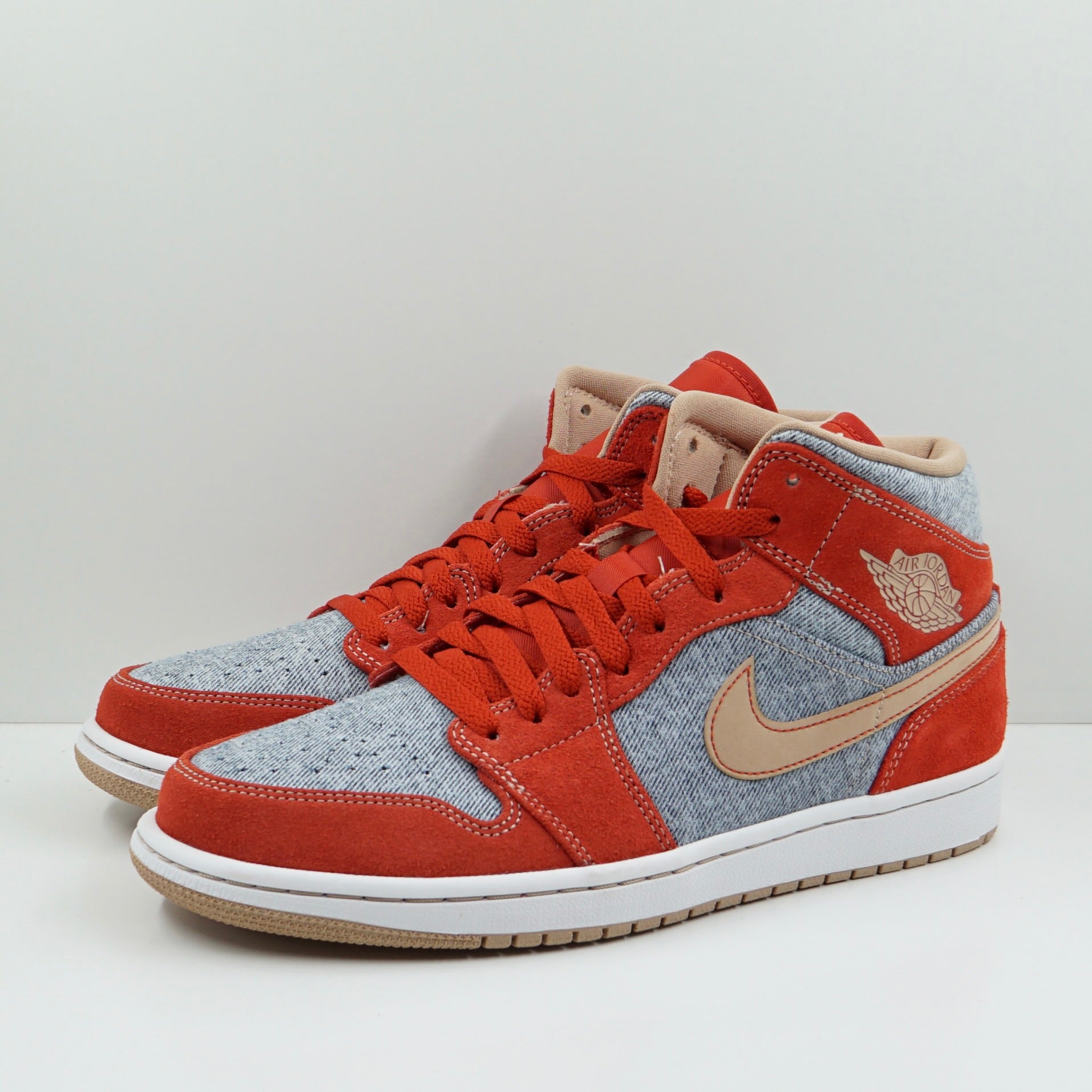 Jordan 1 Mid Denim Red