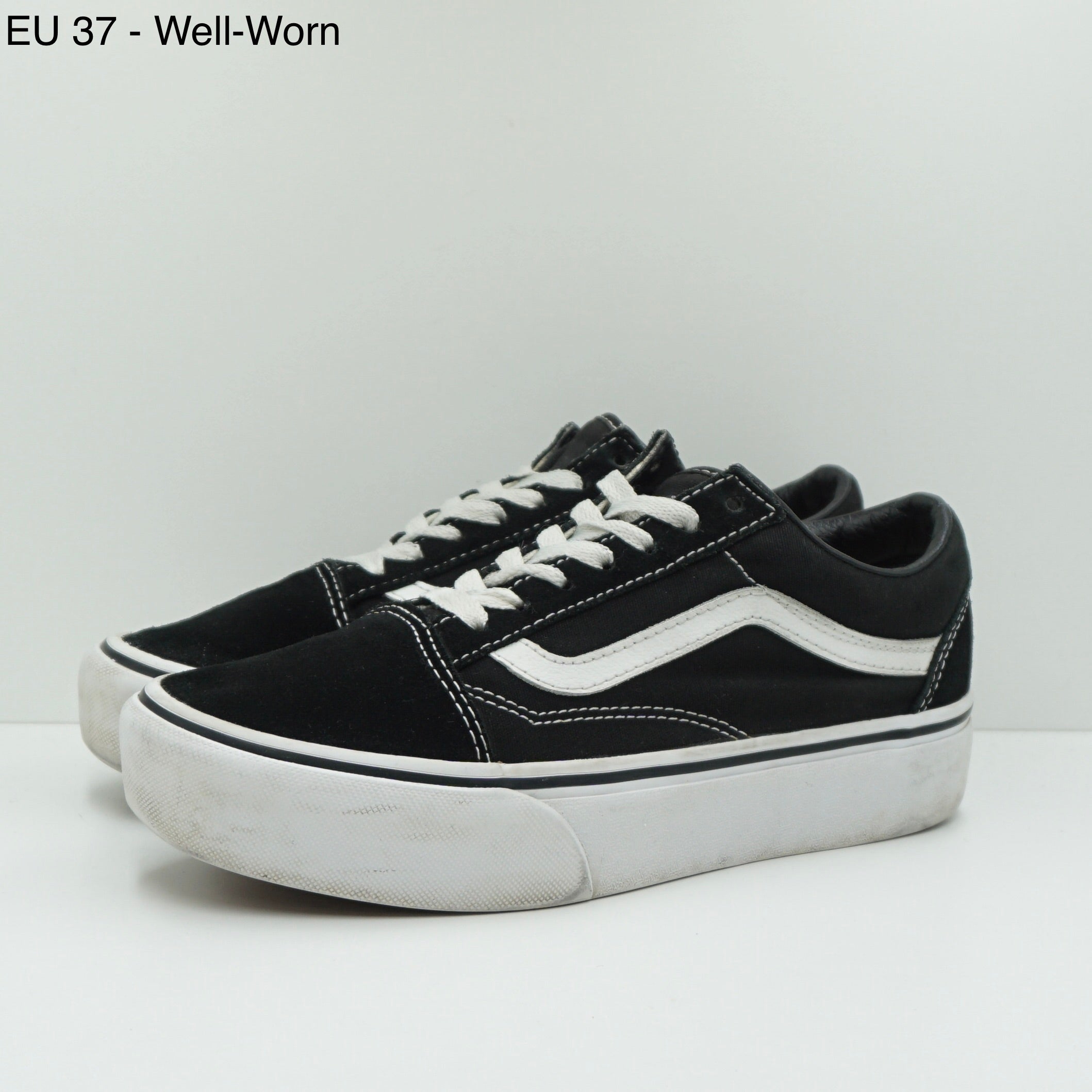 Vans Old Skool Platform Black White