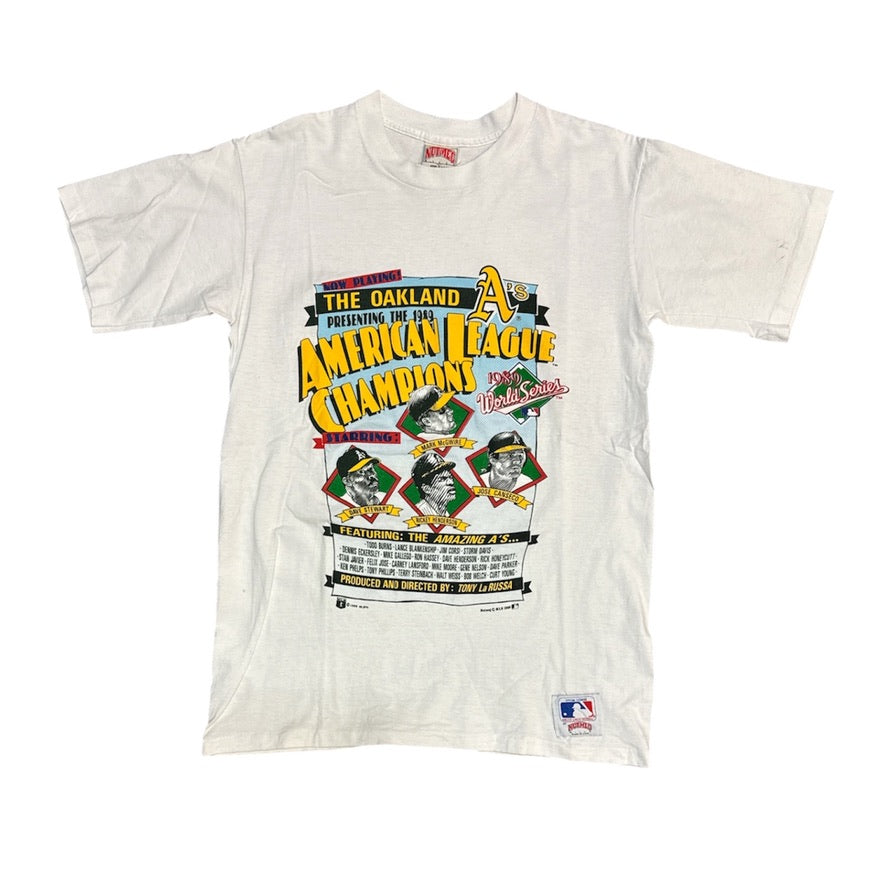 Vintage Oakland Athletics 1989 White Tshirt