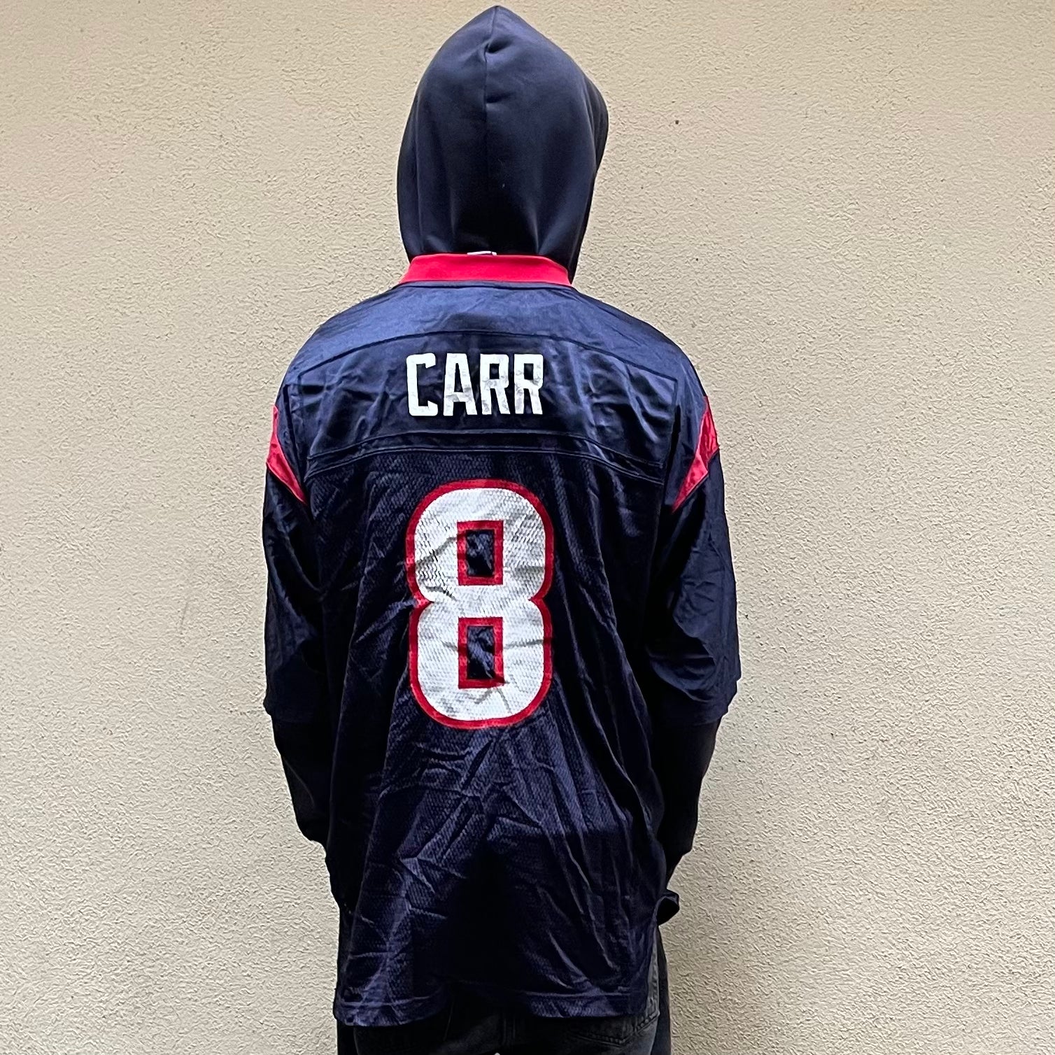 Reebok Houston Texans Carr #8 Navy Red NFL Jersey
