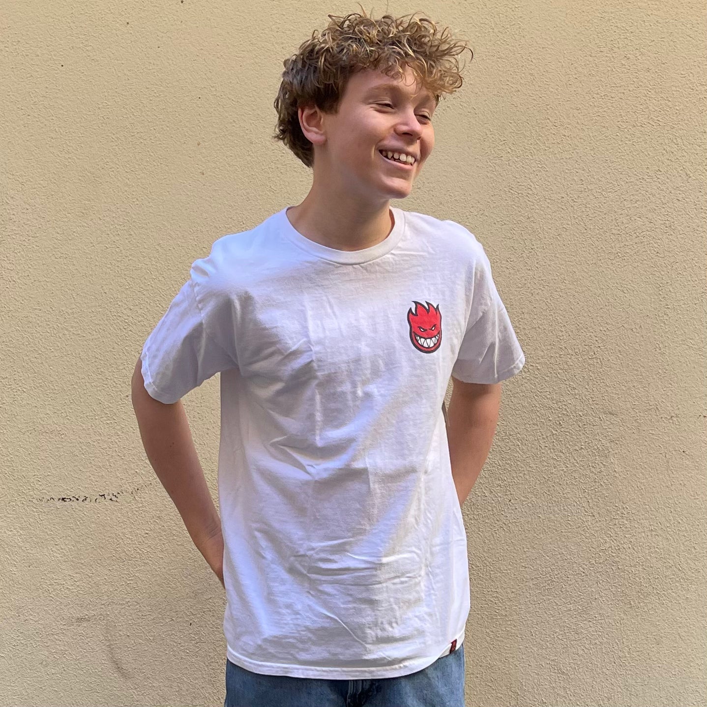 Spitfire Red Head Tshirt White