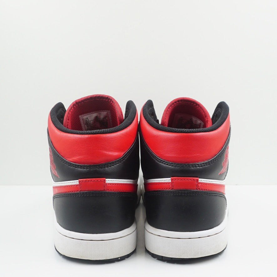 Jordan 1 Mid White Black Red (2022)