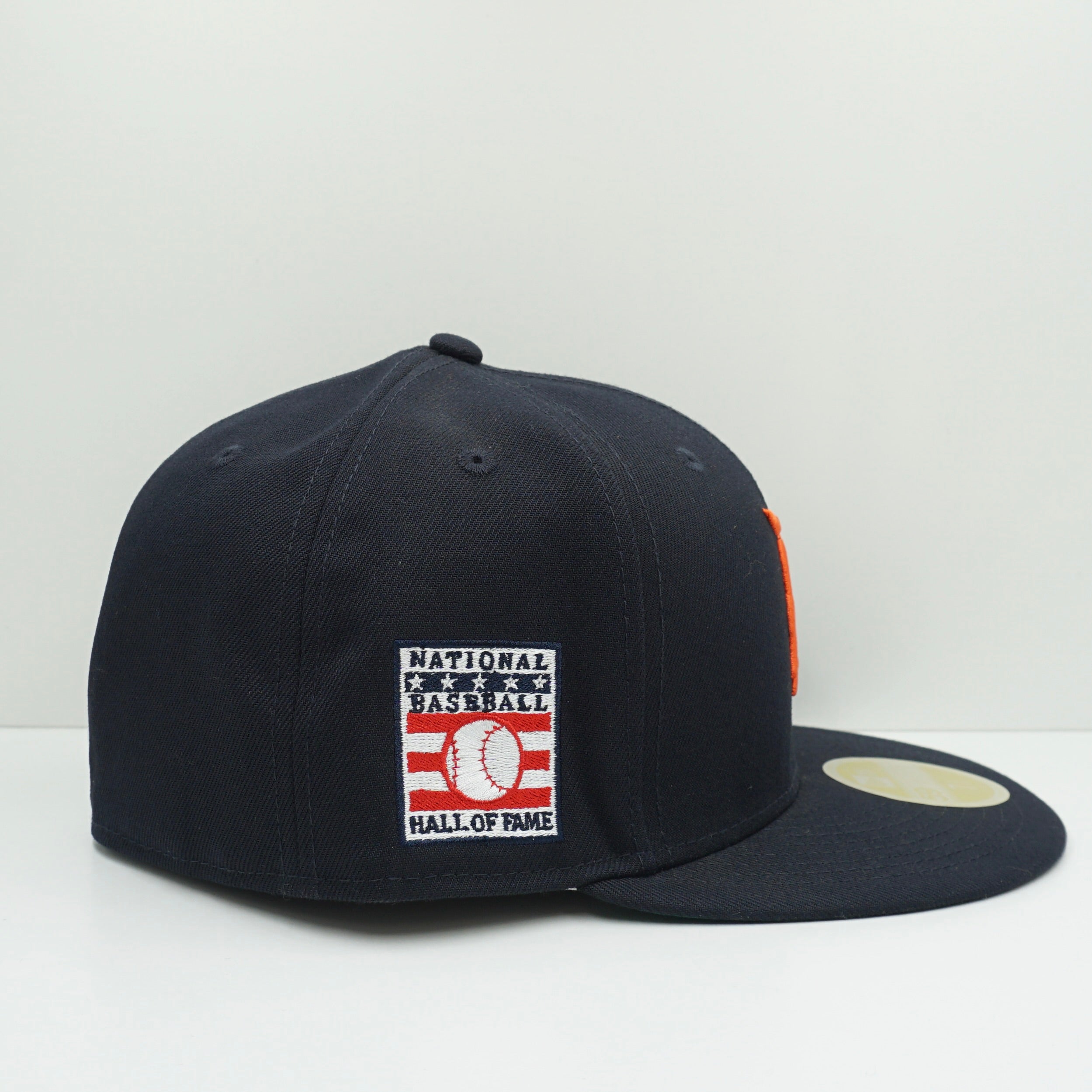 New Era Cooperstown Detroit Tigers Hall Of Fame Navy Orange Fitted Cap