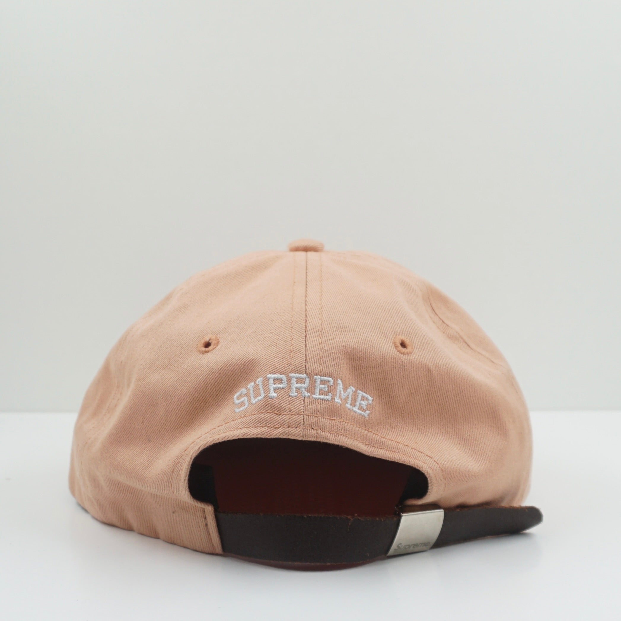 Supreme FW16 Chenille S Logo Coral 6 Panel Cap