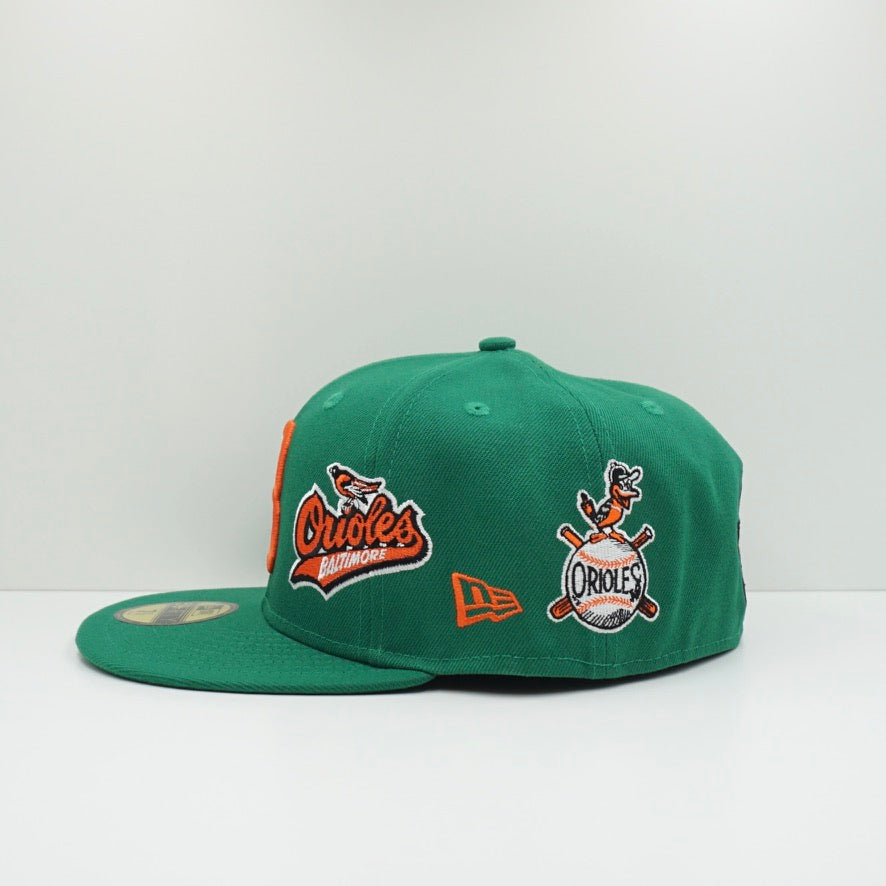 New Era Baltimore Orioles Green Orange Fitted Cap