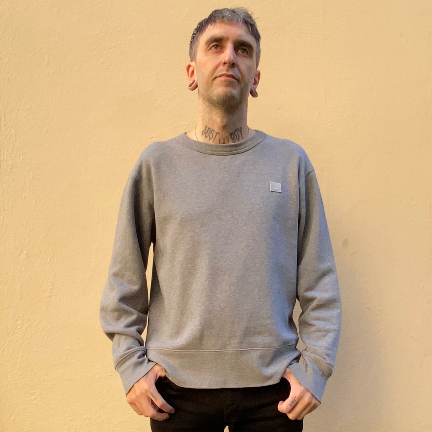 Acne Studios Fairview Face Grey Sweater