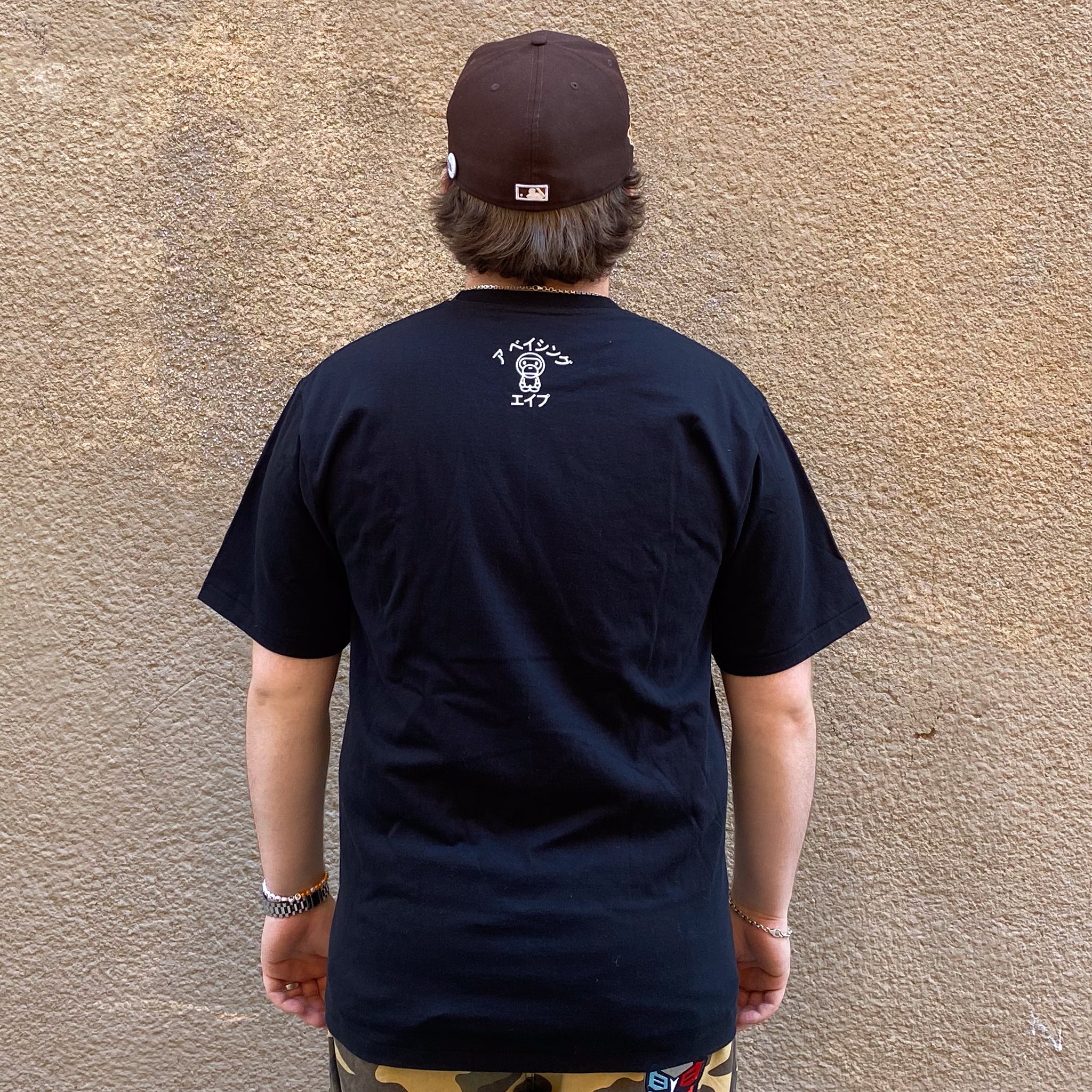 BAPE Kanji Baby Milo College Black Tshirt