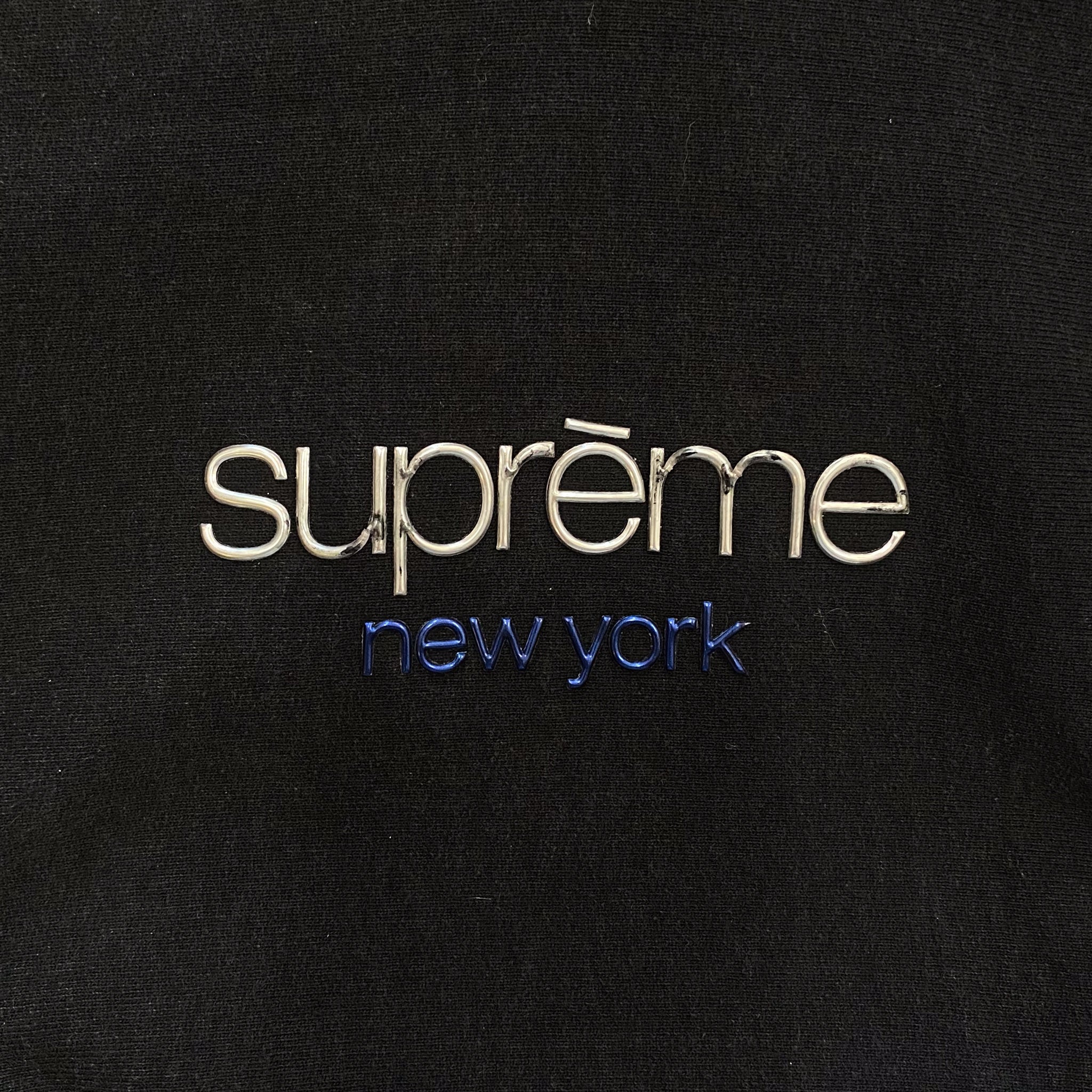 Supreme Chrome Classic Logo Black Hoodie