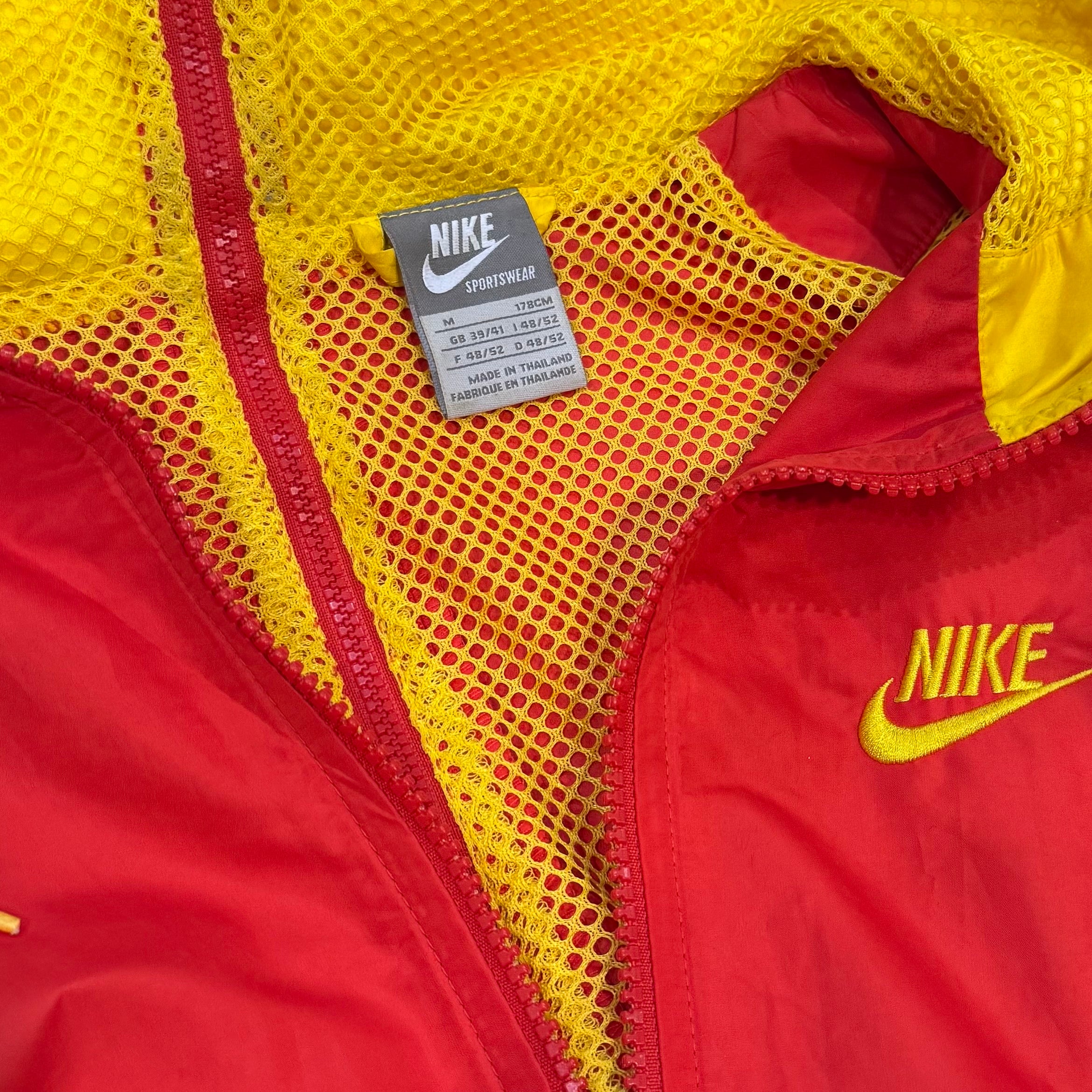 Vintage Nike Sportswear 2008 Split Winbreaker Yellow Red Jacket