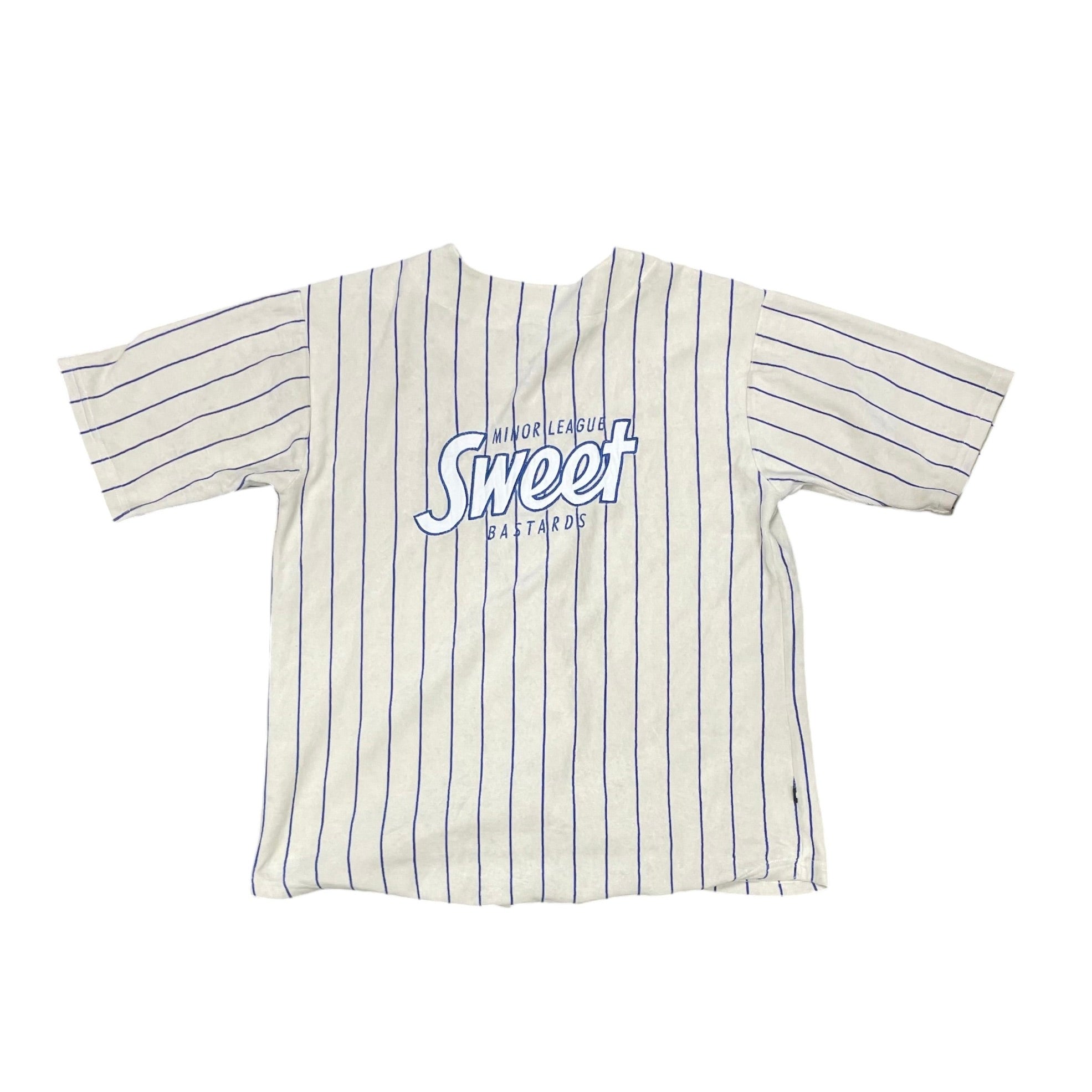 Sweet Sktbs Sail Blue Velour Baseball Jersey
