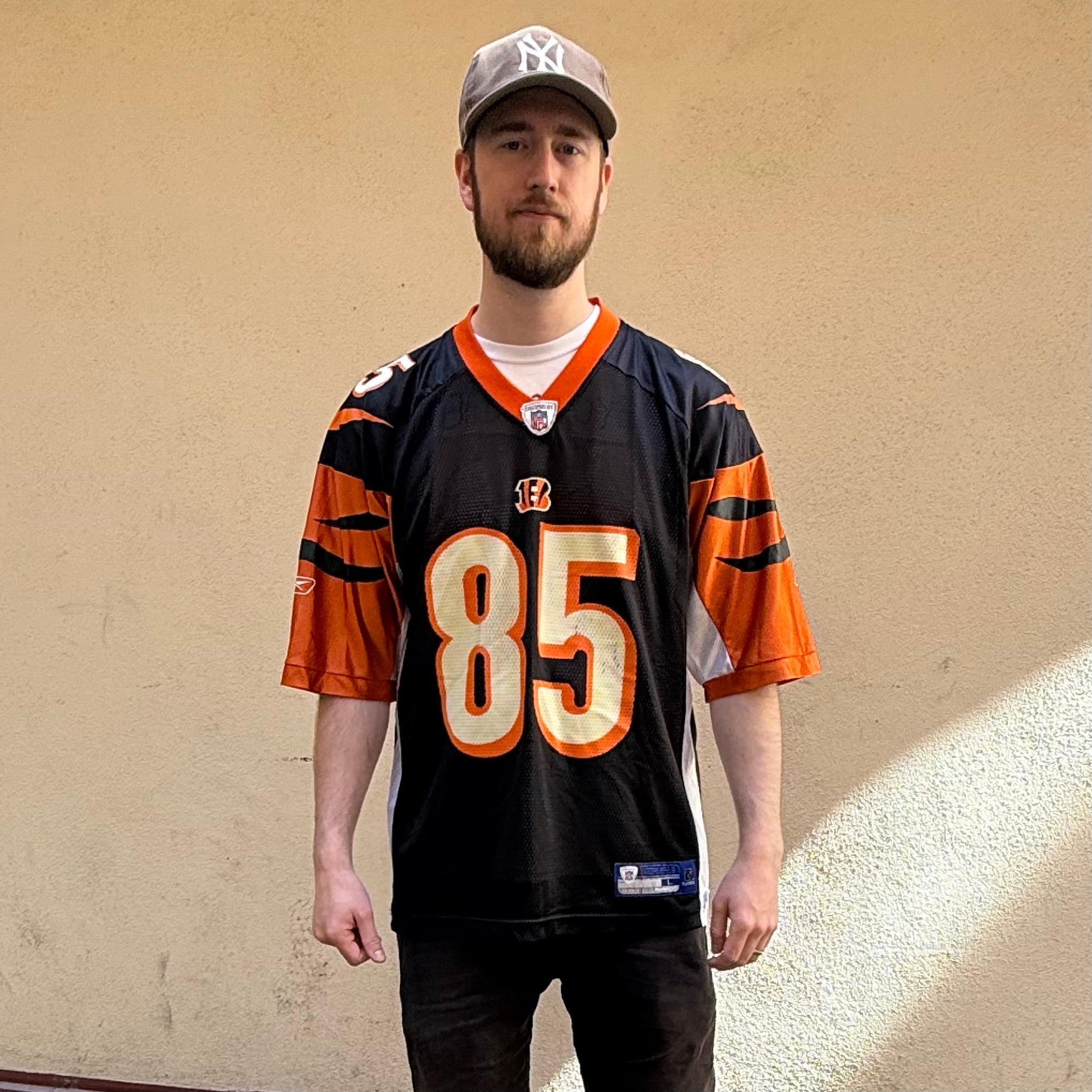 Reebok Cincinnati Bengals C.Johnson #85 Black NFL Jersey
