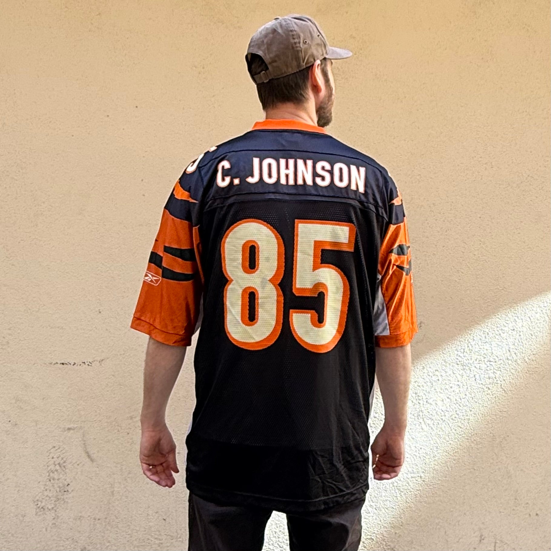 Reebok Cincinnati Bengals C.Johnson #85 Black NFL Jersey