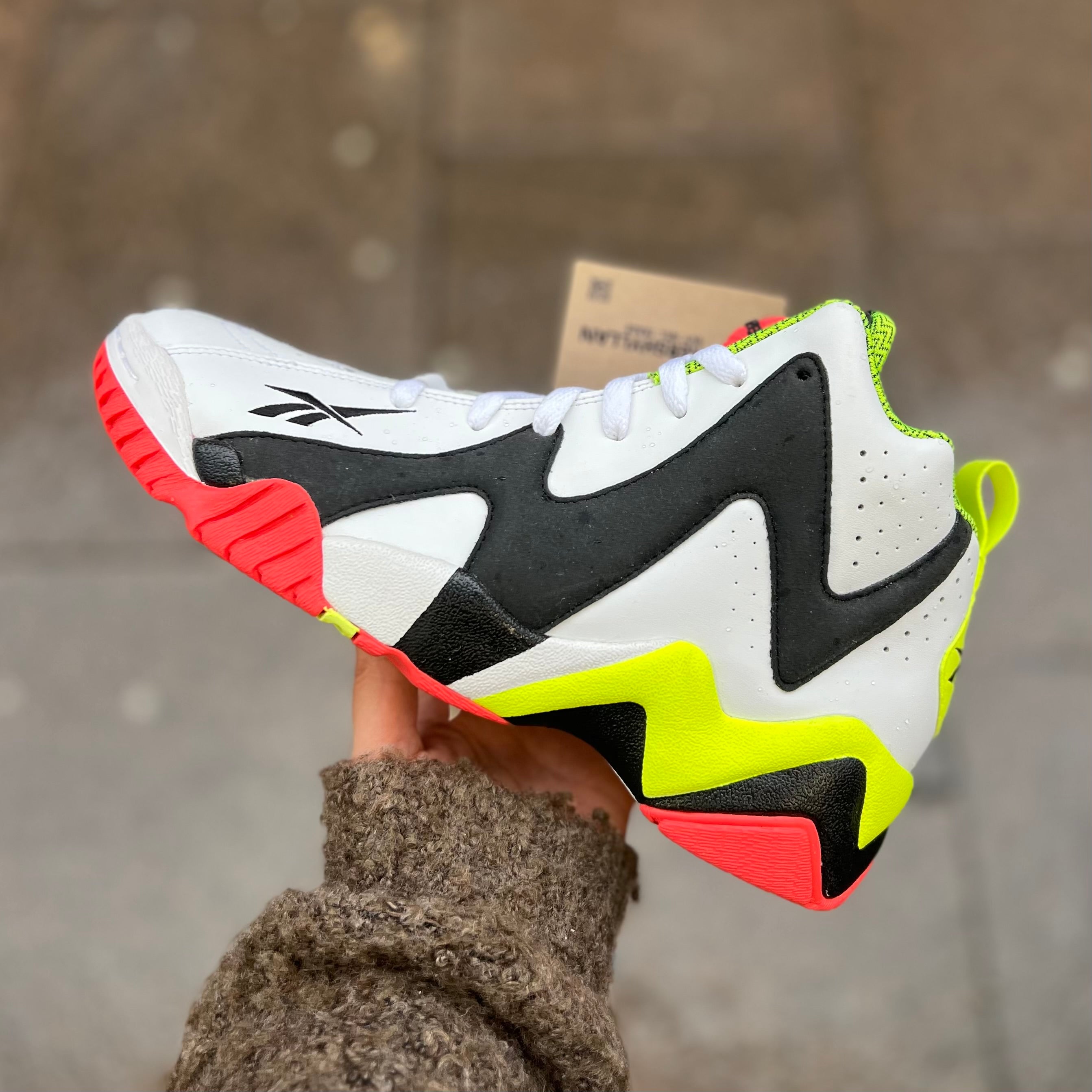 Reebok Pump Kamikaze 2 Mid White Black Red Yellow
