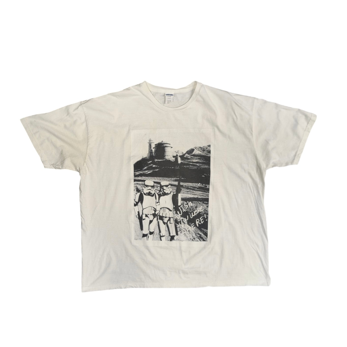 Star Wars Stormtrooper Wish You Were Here White Tshirt