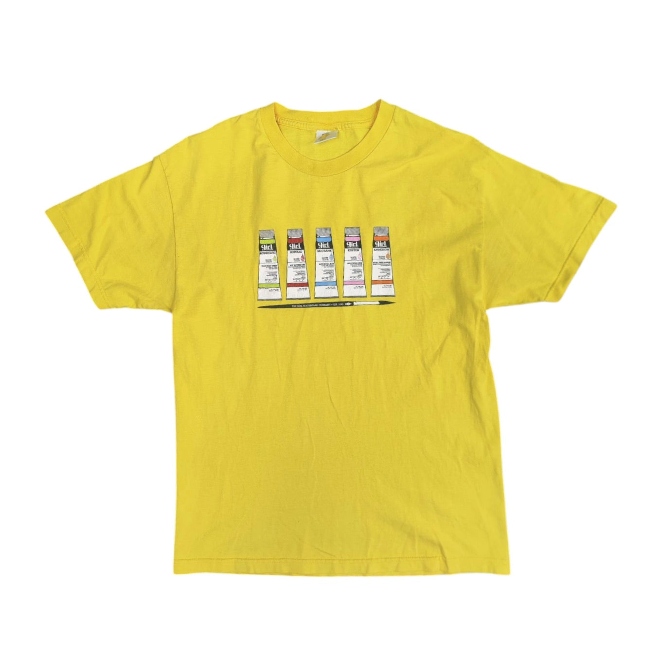 Girl Skate Yellow Painting Tshirt