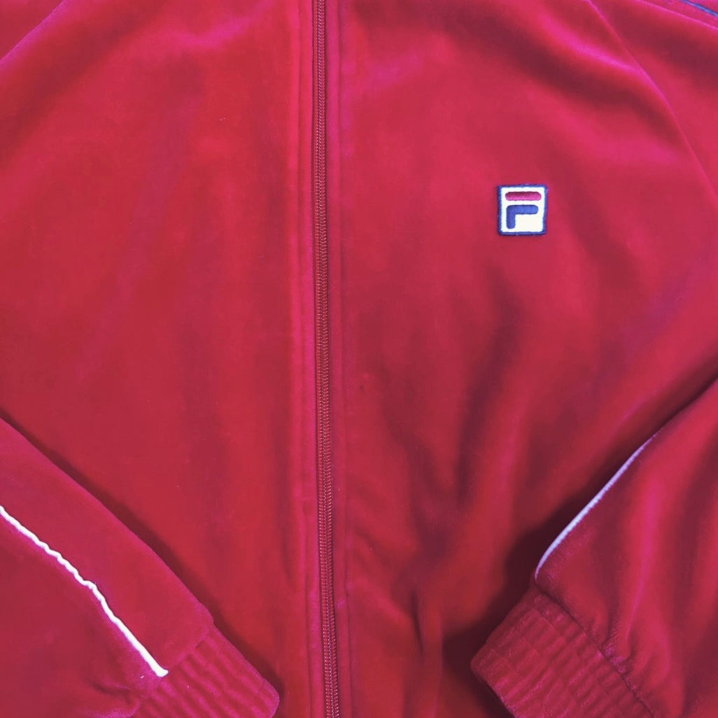 Fila Velour Red Track Jacket