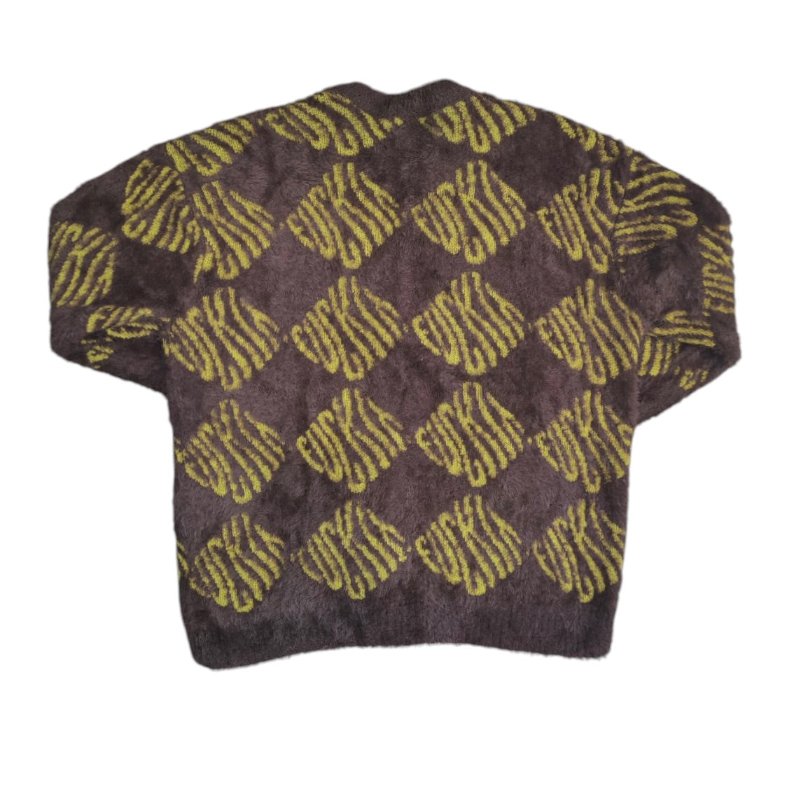 HUF Brown Yellow Knitted Cardigan