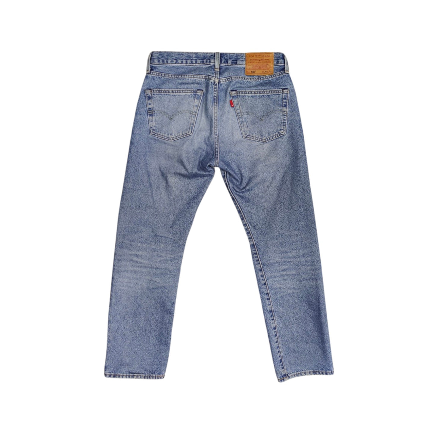 Levis 501 Blue Blank Tab Jeans