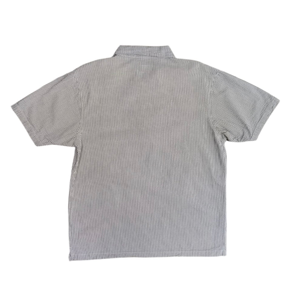 Stussy Short Sleeve Striped Half Zip Shirt