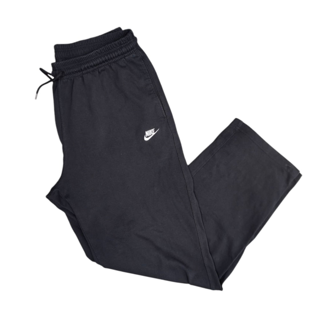 Nike Sportswear Club Knit Open-Hem Black Pants