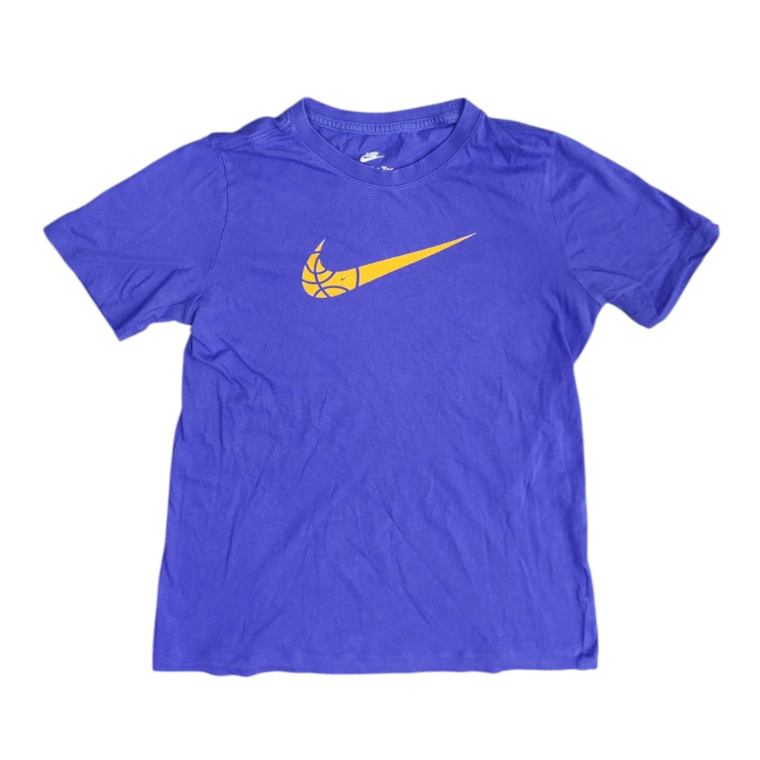 Nike Yellow Basketball Swoosh Blue Tshirt