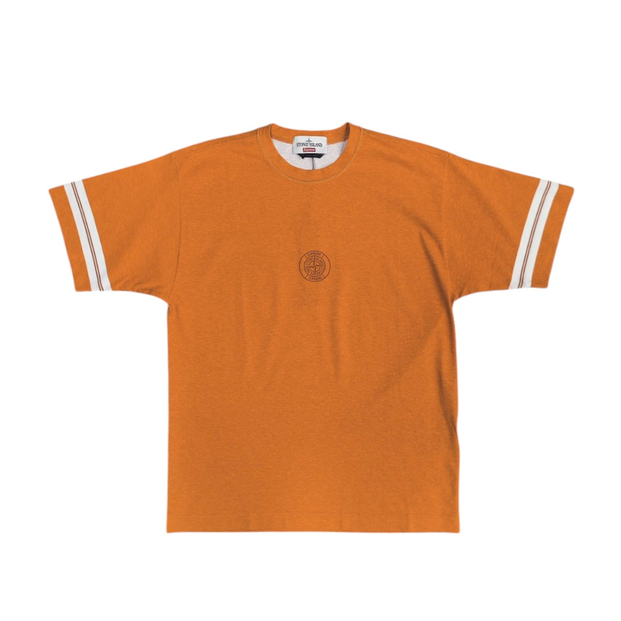 Supreme x Stone Island FW17 S/S Orange Tshirt