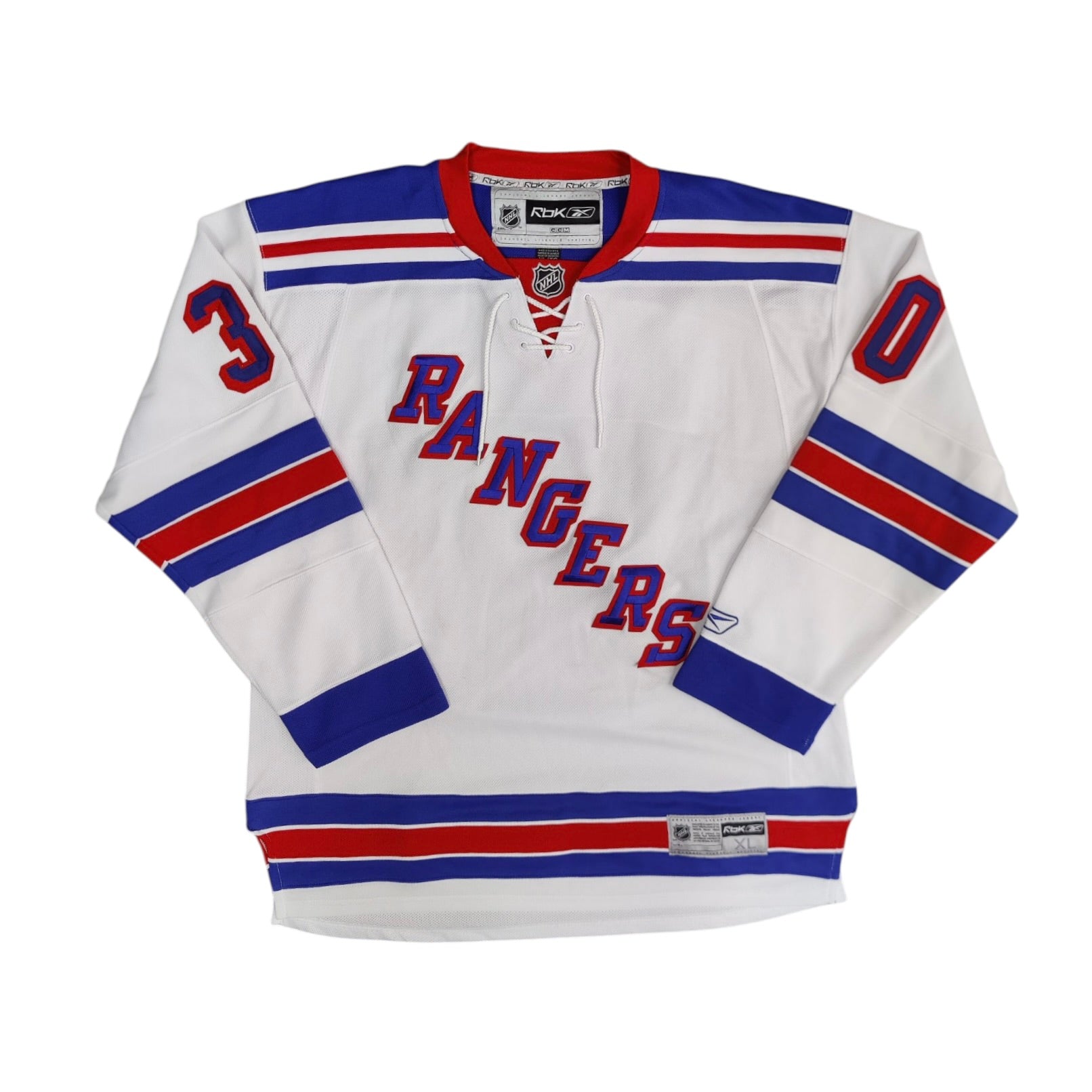 Reebok New York Rangers #30 Lundqvist Away Hockey Jersey