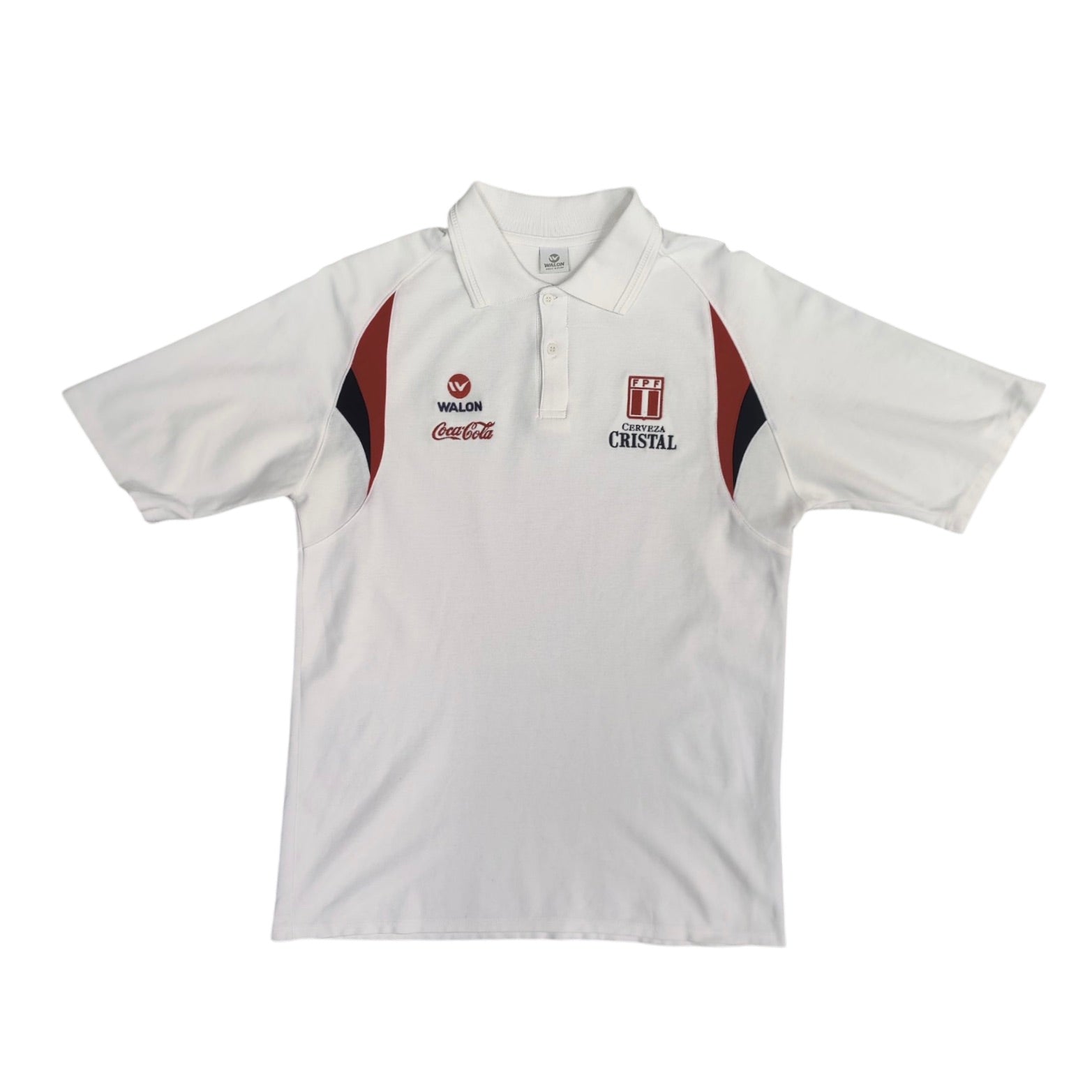 Walon FPF La Federación Peruana de Fútbol White Polo Tshirt