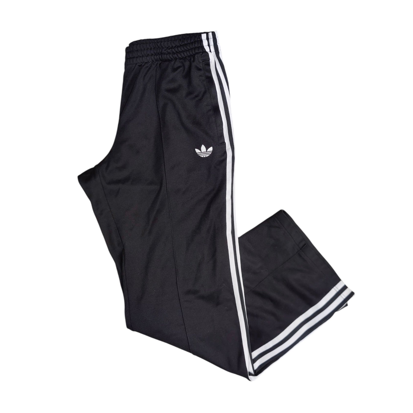 Adidas Black White Straight Leg Track Pants